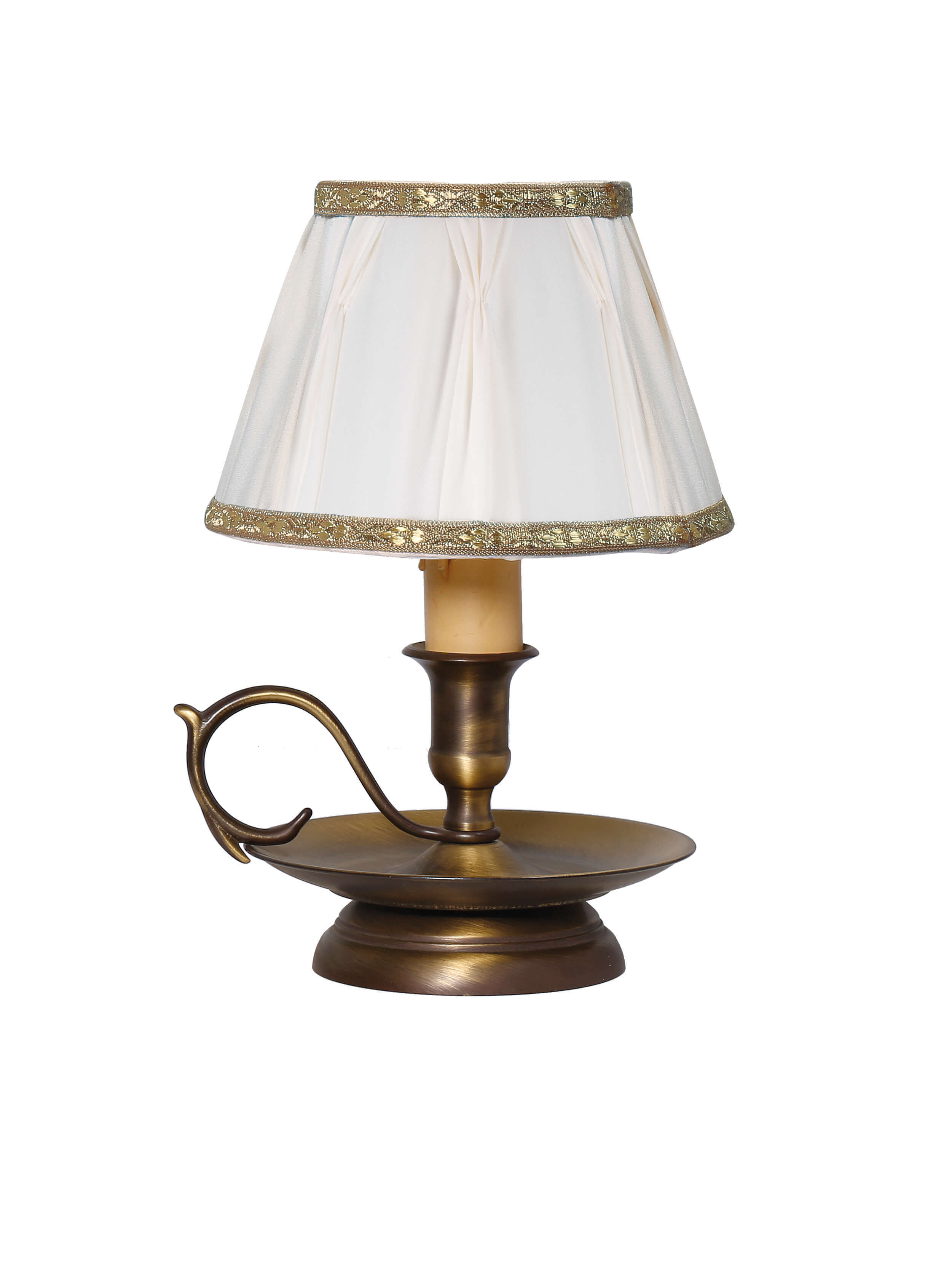 Lampe de table Bronze Clair Abat en laiton véritable