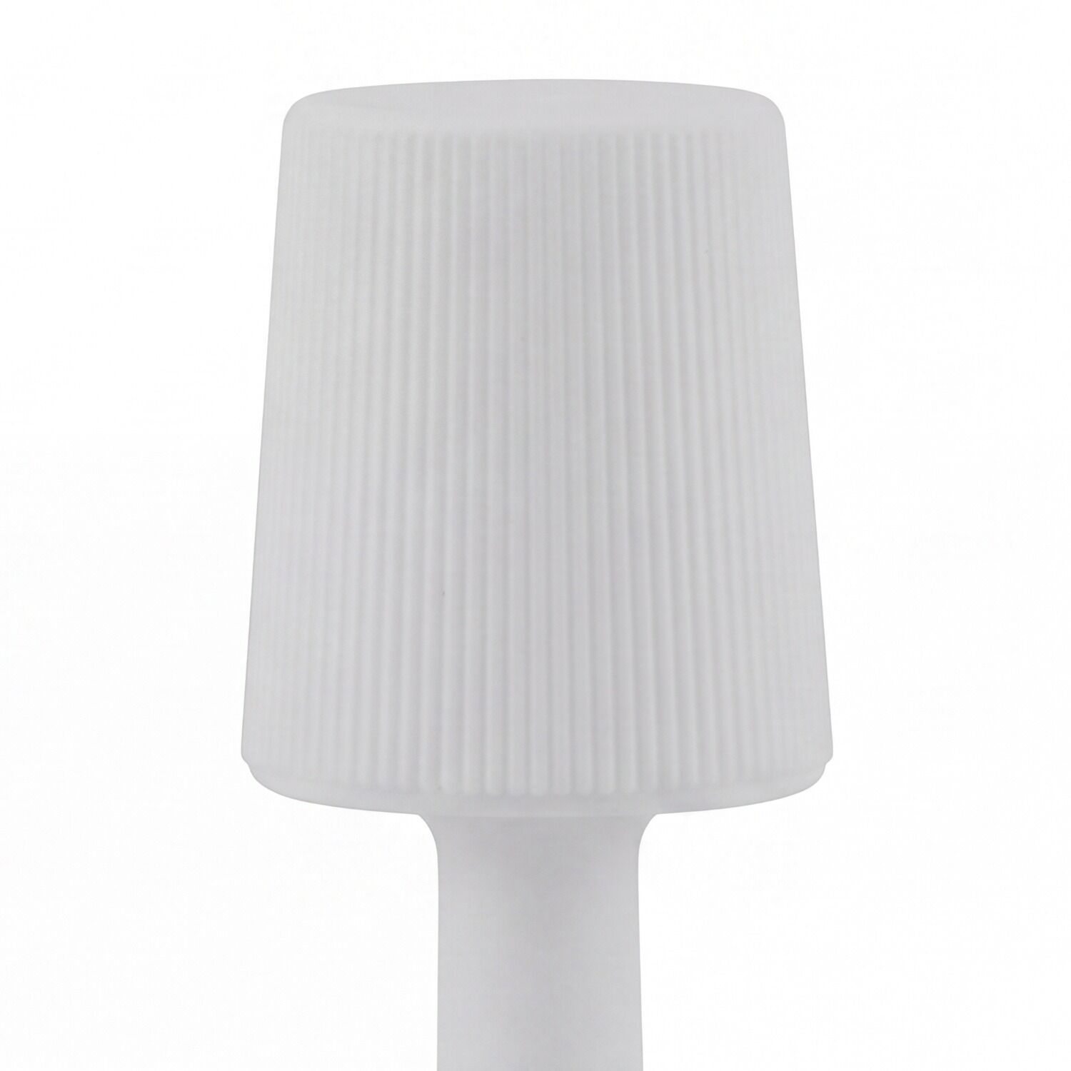Lampe, Kunststoff, weiß, Schirm, Griff