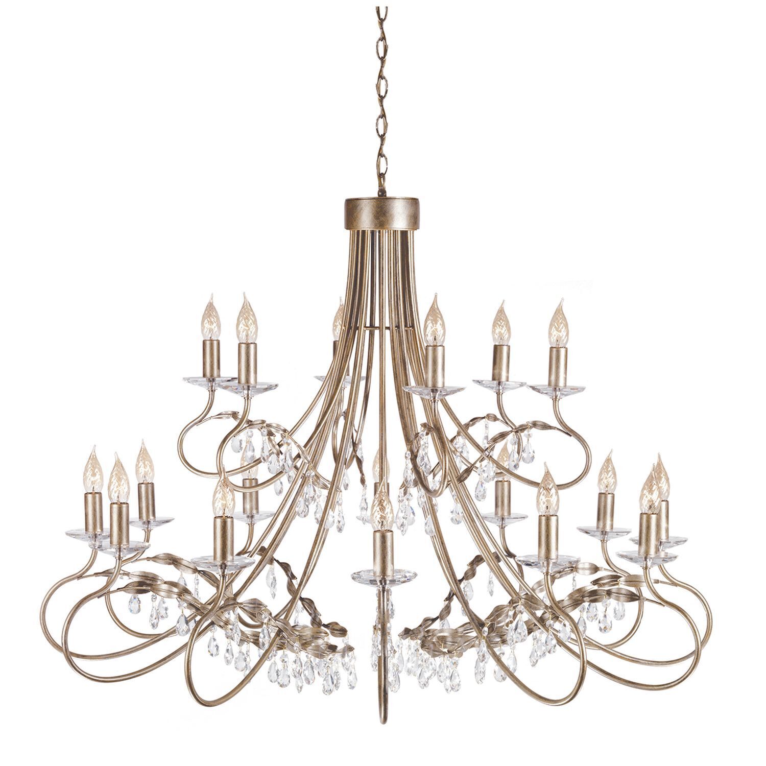 Lustre en argent doré avec cristal grand CANDELA 4