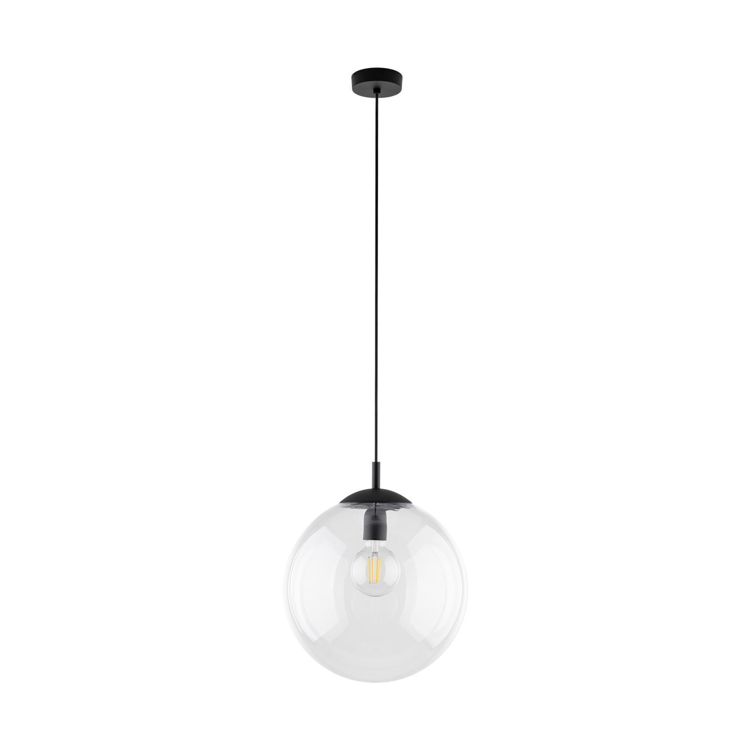 Lampe à suspendre en verre ronde Ø 35 cm H : max. 175 cm E27 Boule Abat-jour Lampe