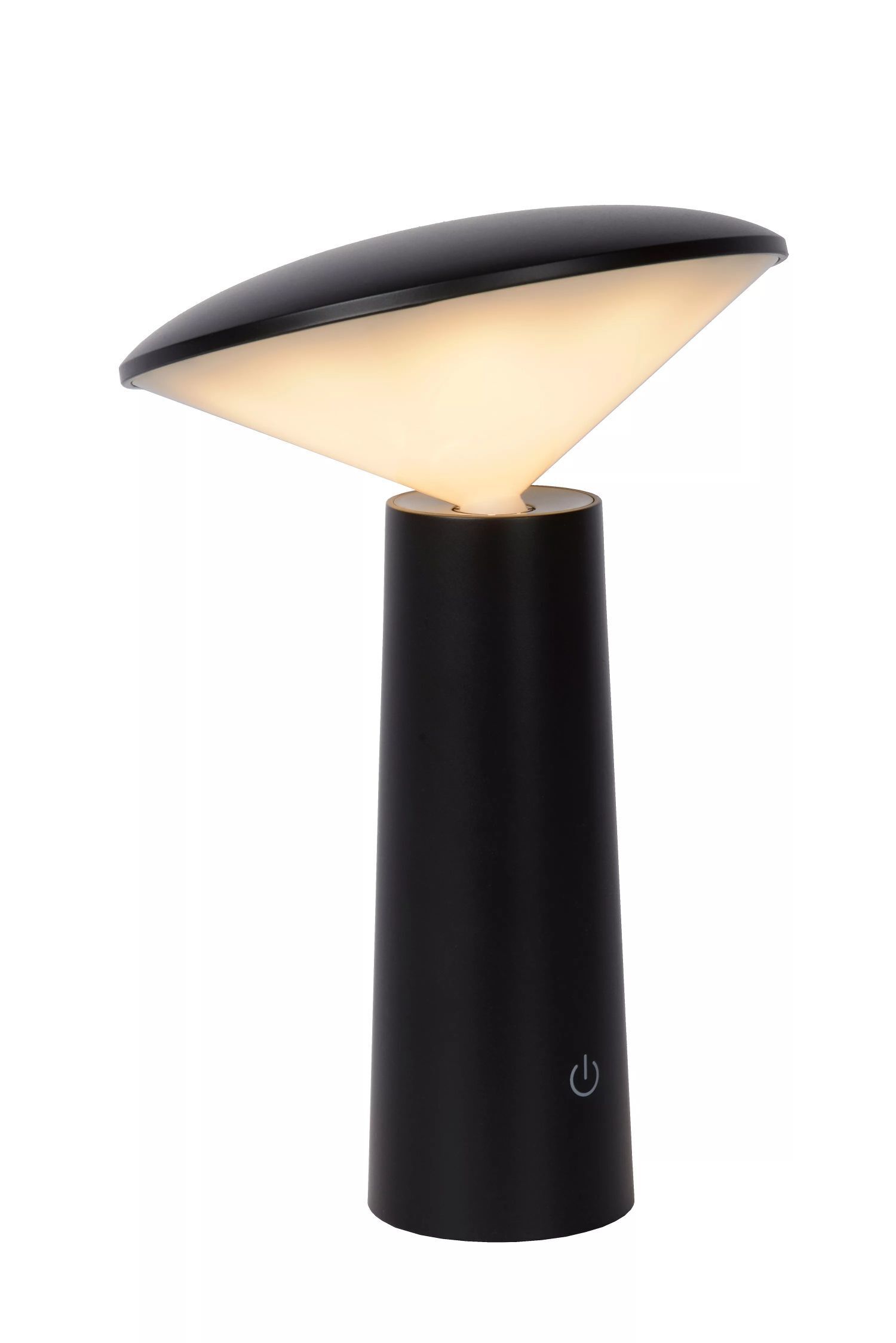 LED Akku Tischlampe Schwarz 21,3 cm IP44 5h dimmbar Lampe, Tischlampe