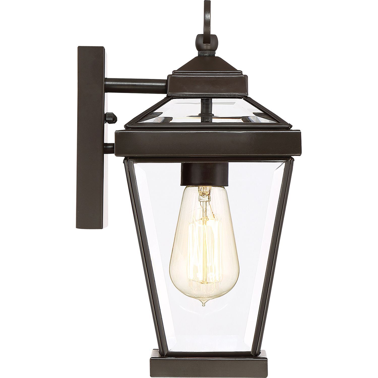 Lampe d'extérieur Mur IP44 Rustique Métal Verre en Bronze E27