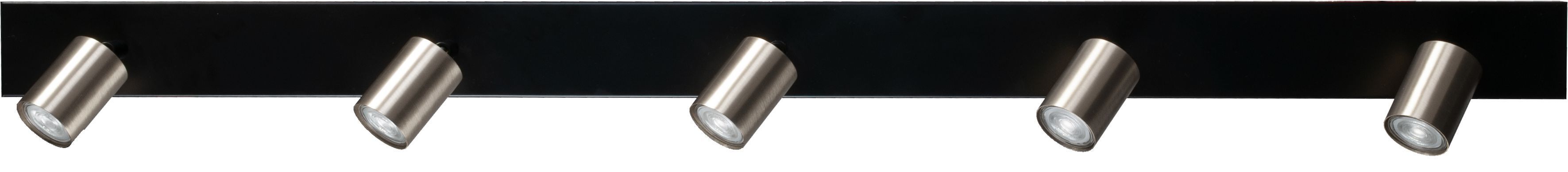 Spot de plafond noir nickel 130 cm de long 5-flamme GU10