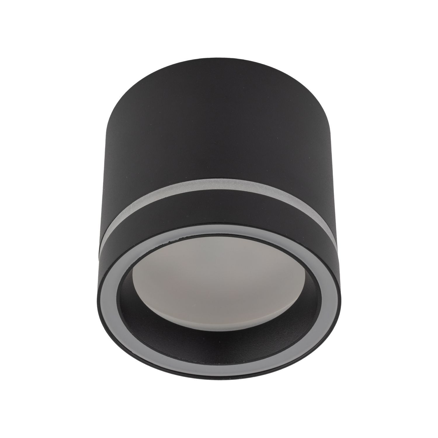 Lampe de plafonnier noir apparent Ø 8,5 cm petit métal