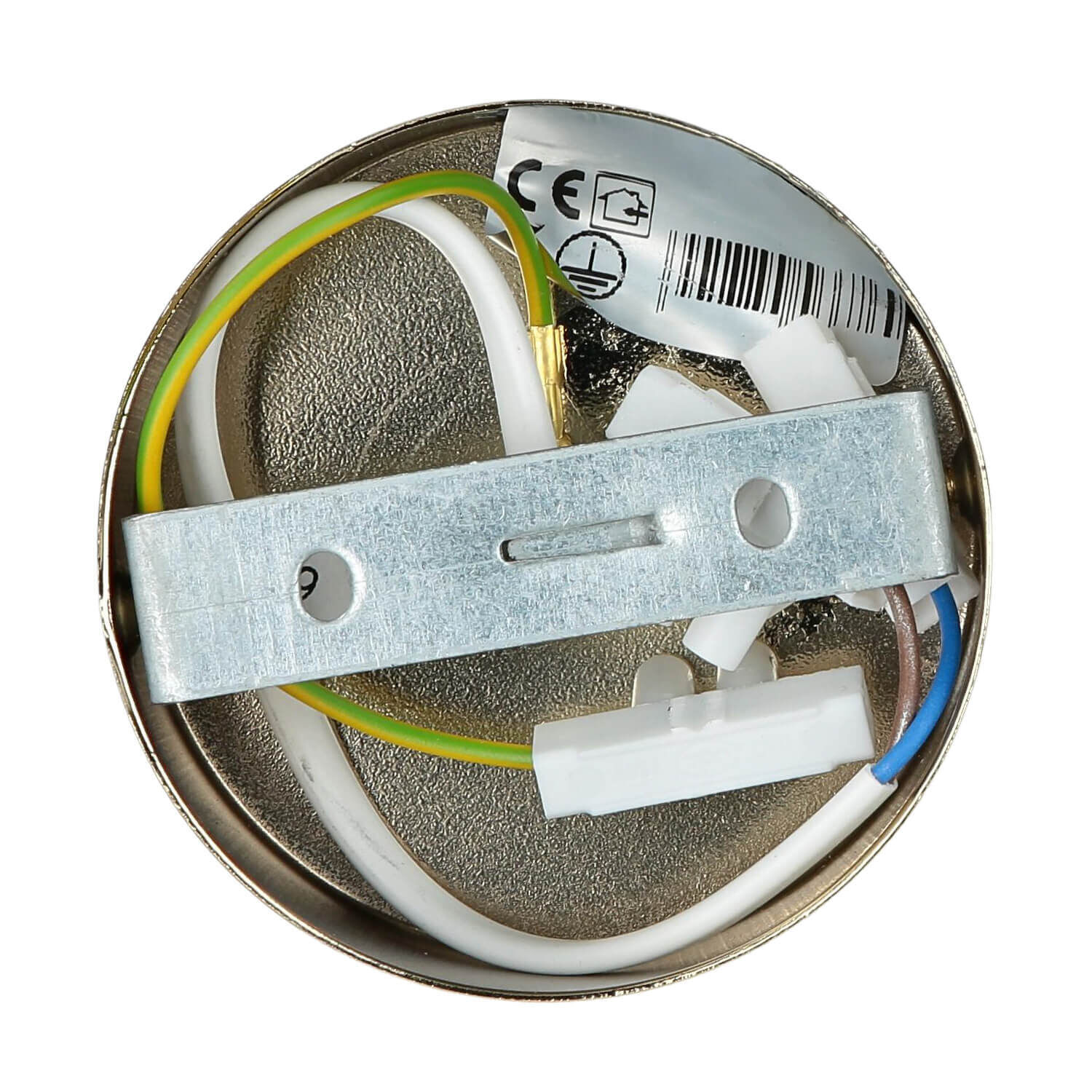 Plafonnier verre fumé Ø 12 cm rond en ambre or G9
