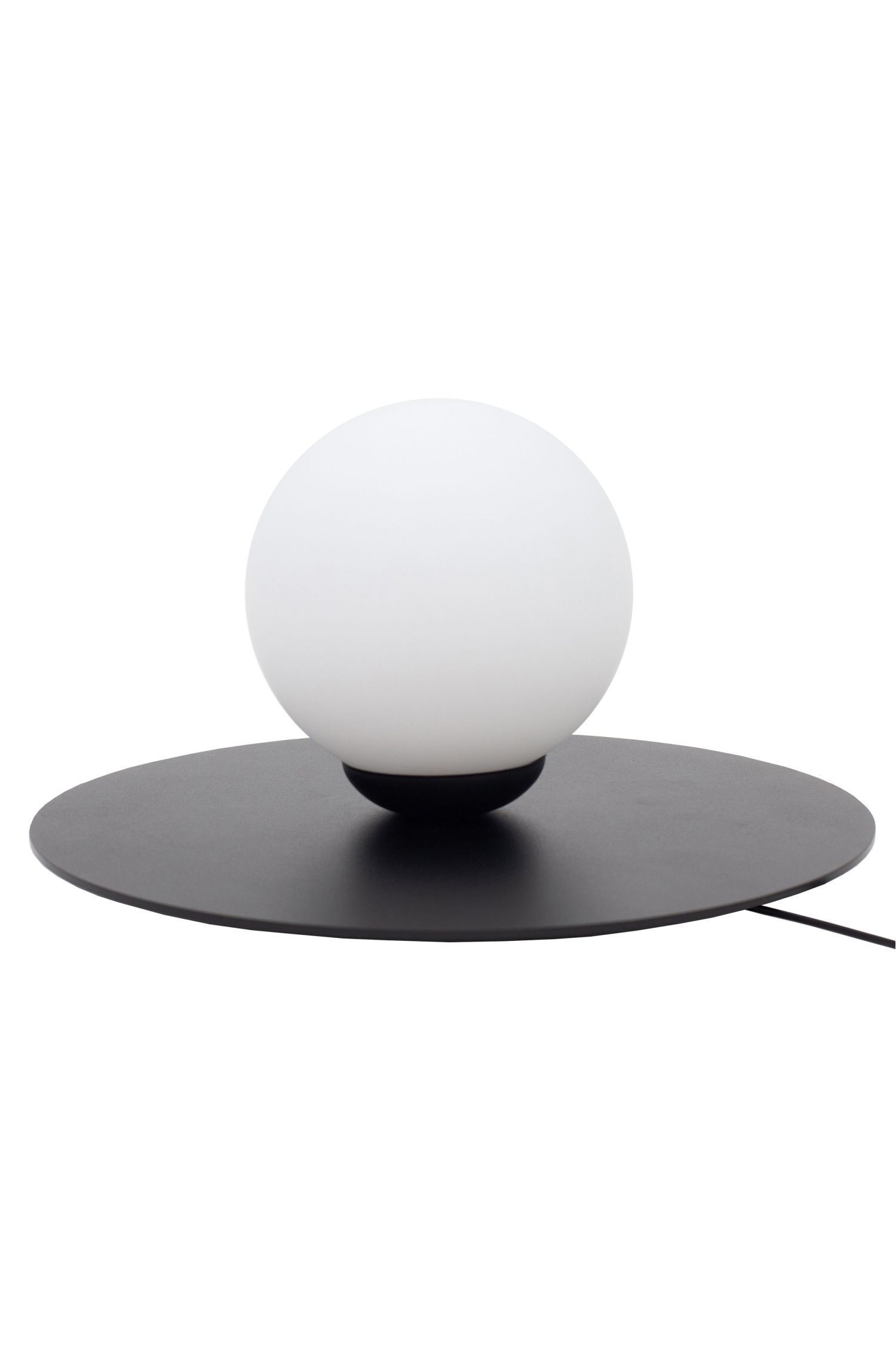 Lampe de chevet boule en verre anti-éblouissement E27 15 cm en noir