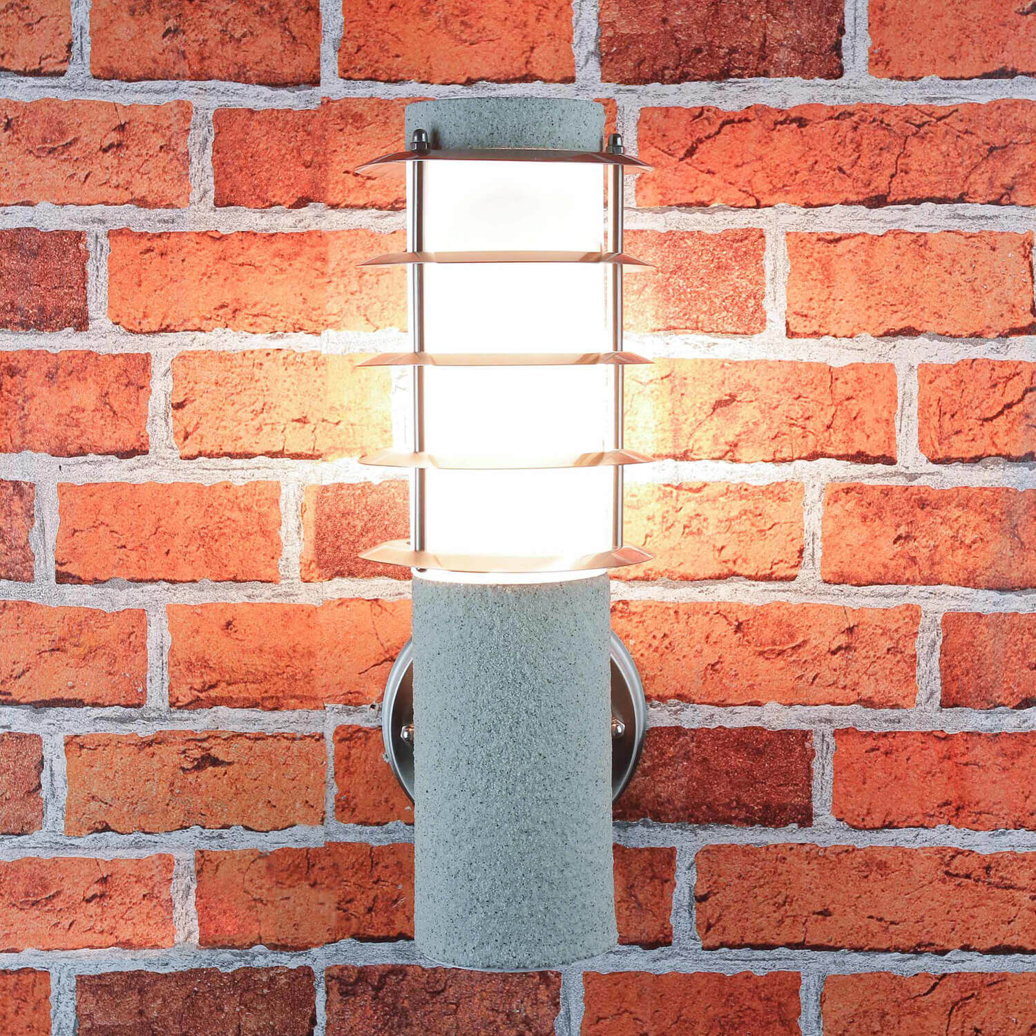 Lampe murale d'extérieur IP44 aspect pierre E27 aluminium BRIGHTON Backstein, Architektur, Gebäude, Mauer, Lampe