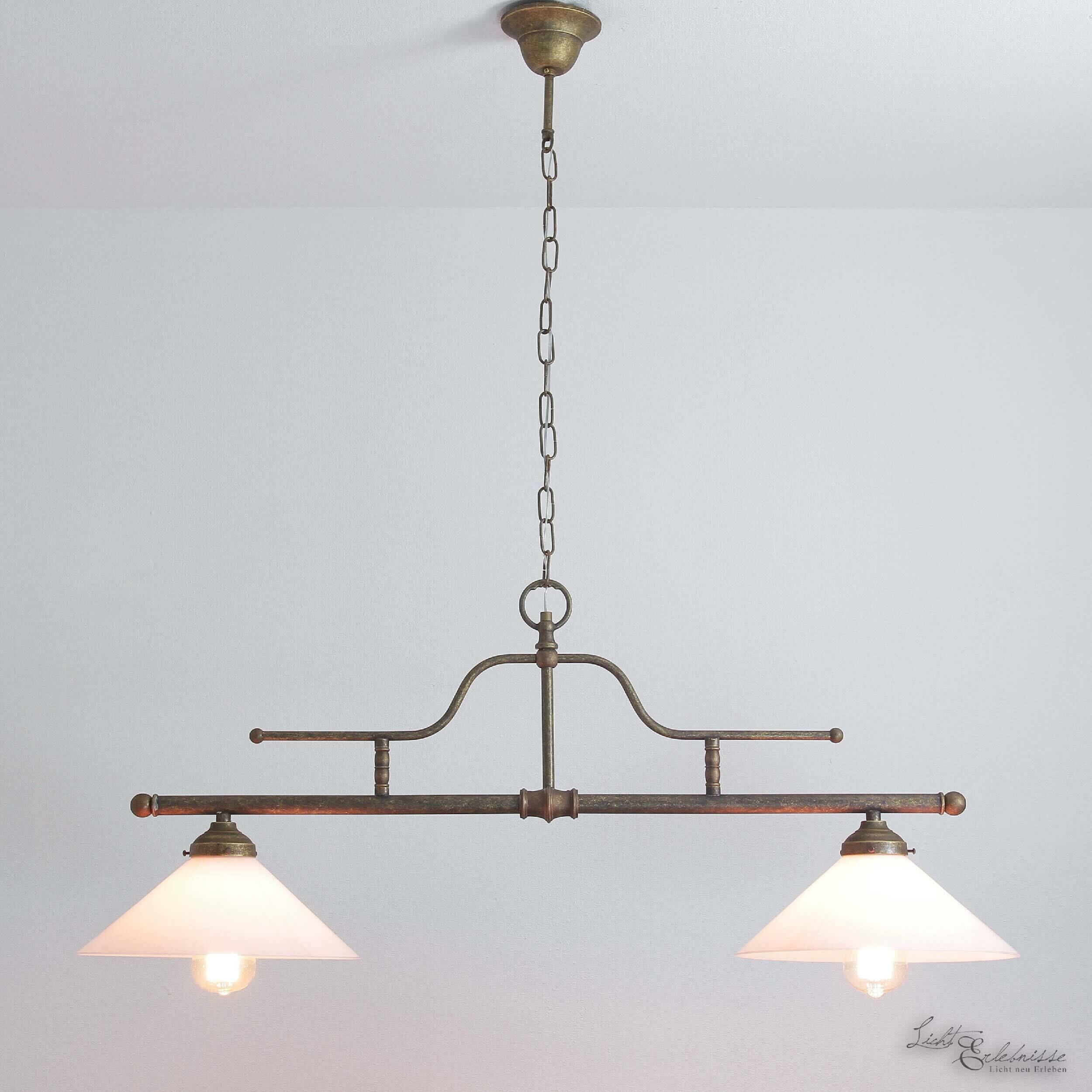 Lampe à suspendre Bronze antique 2flmg Rustique Premium