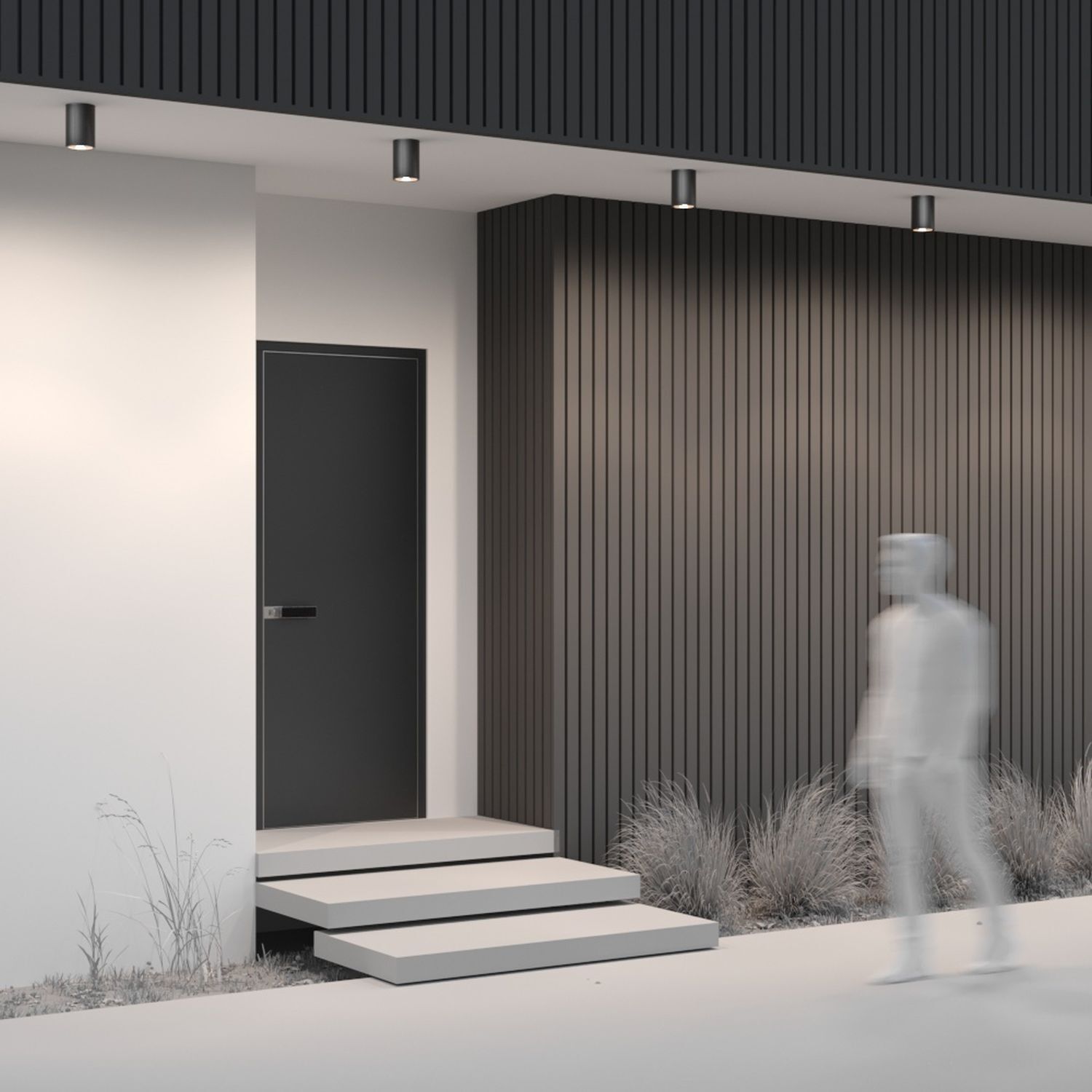 Plafonnier LED métal D : 10,8 cm Apparent IP65 rond Drinnen, Innenarchitektur, Paneele aus Holz, Lampe, Tür