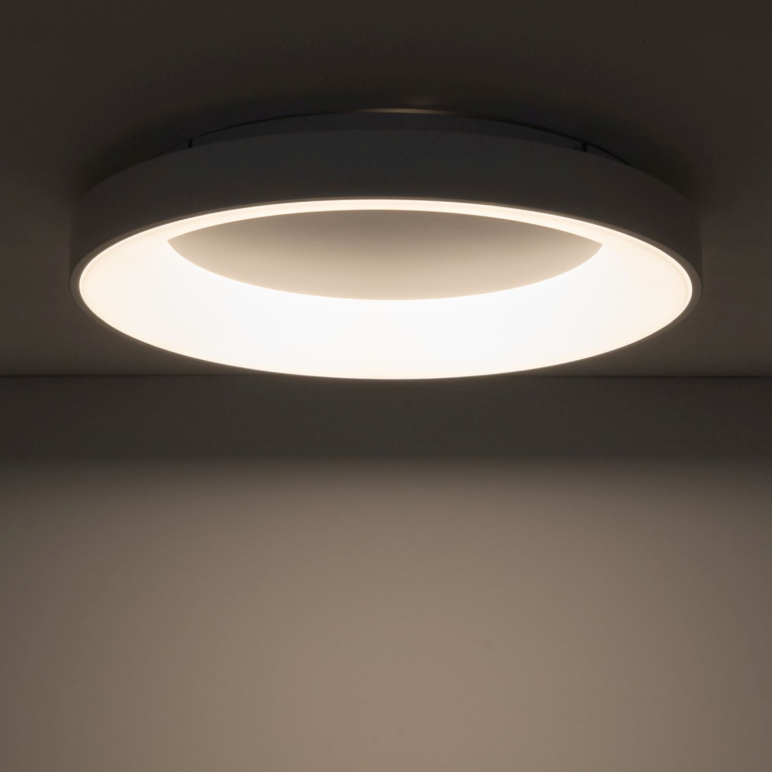Plafonnier LED Blanc Métal Ø60 cm rond 3000 K blanc chaud
