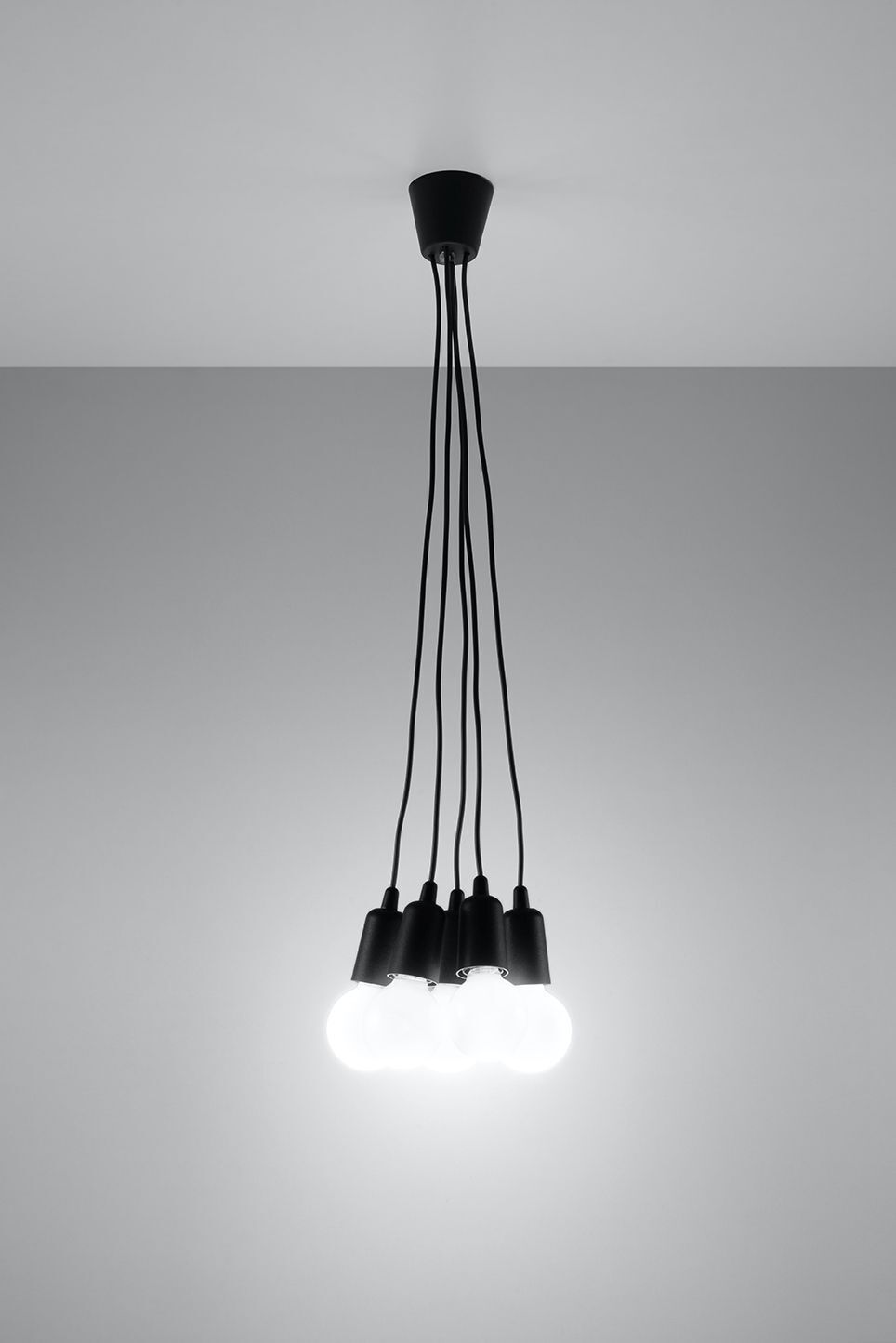 Suspension Noir réglable jusqu'à 90cm Rétro NESSA