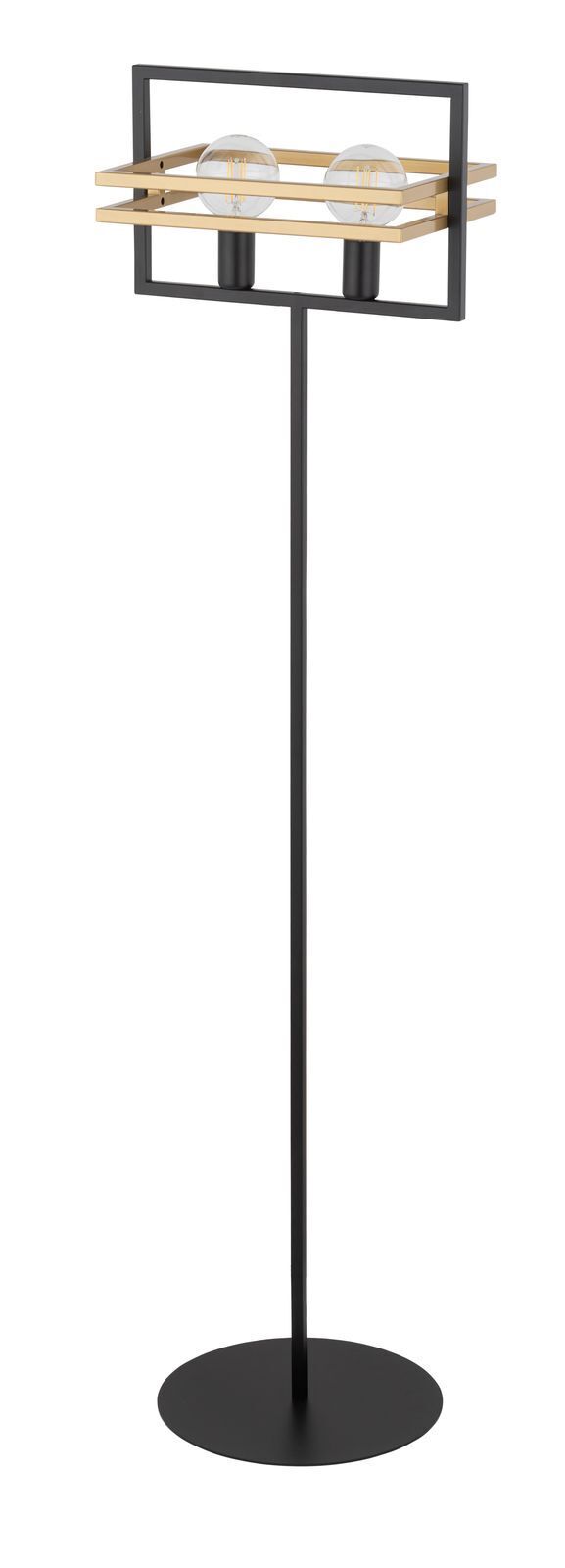 Métal Lampadaire Noir Or Lire E27 grand 162 cm