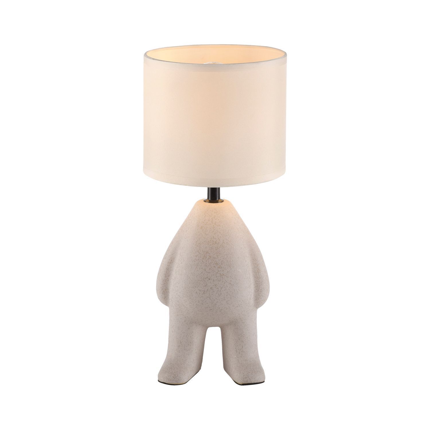 Lampe de chevet céramique tissu Teddy 38 cm E27 anti-éblouissement