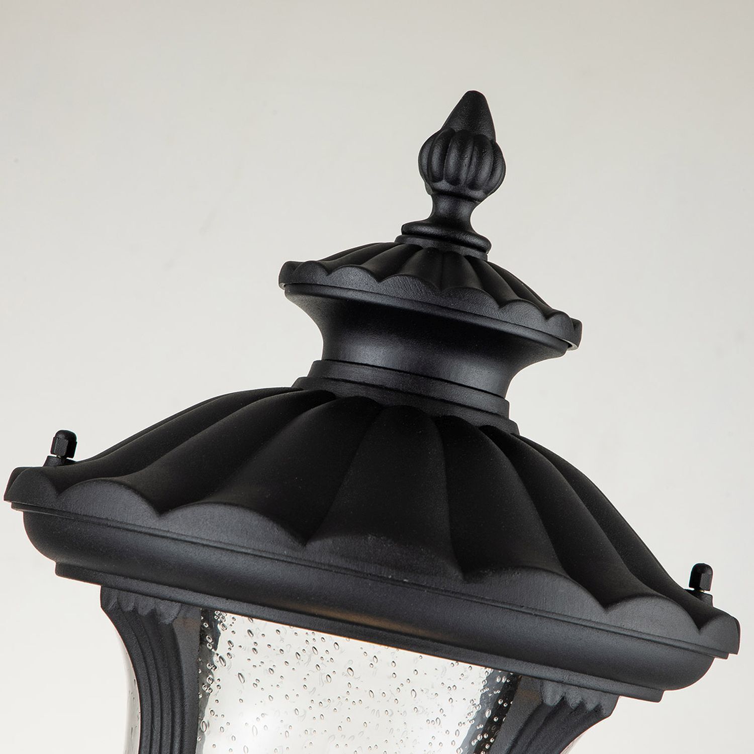Lampadaire extérieur aluminium verre IP44 115 cm noir jardin