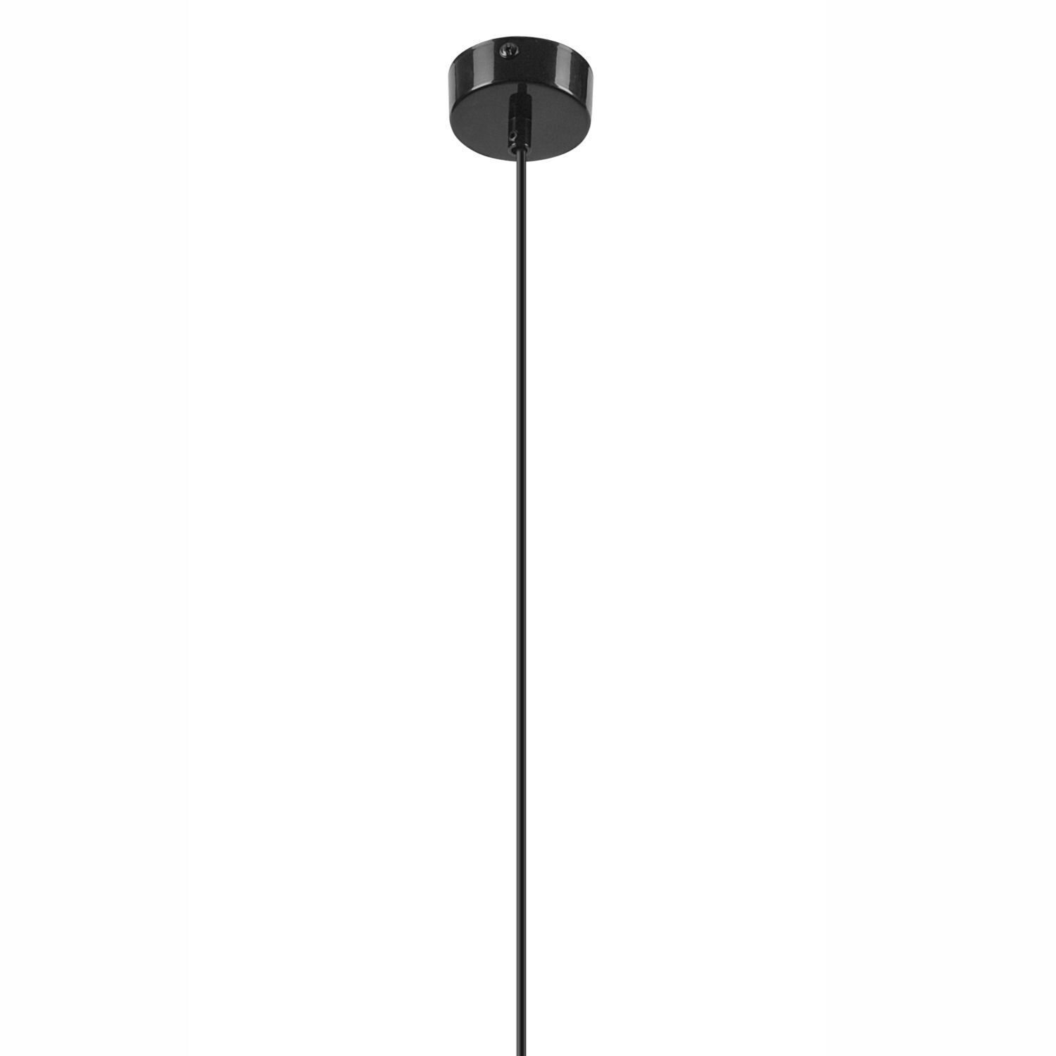 Lampe à suspendre métal noir chrome Ø 20 cm E27 réglable en hauteur