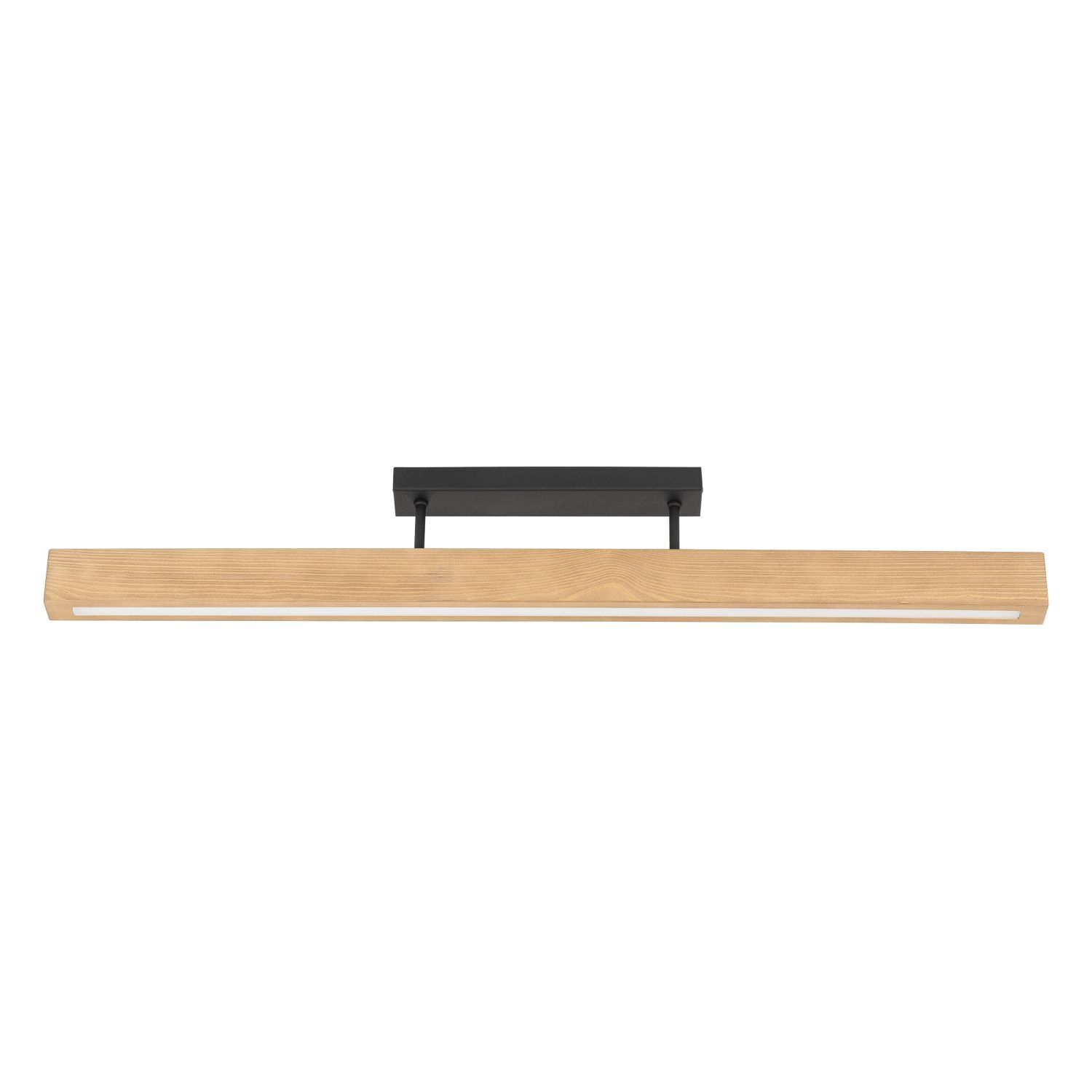 Plafonnier LED bois métal 96 cm de long H : 16,5 cm 3000 K Ablage