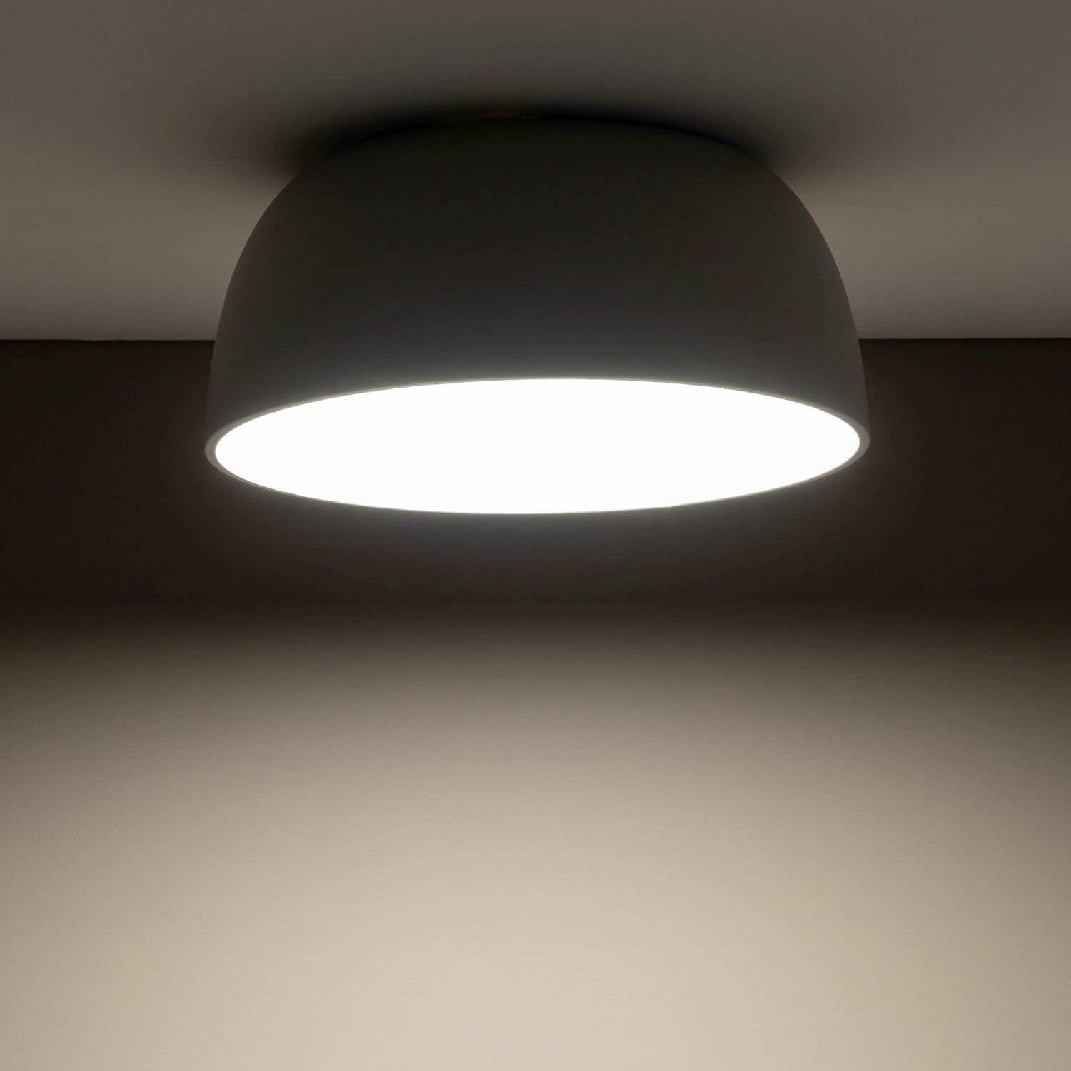 Plafonnier Métal Gris Confortable E27 Ø38 cm 3-flamme