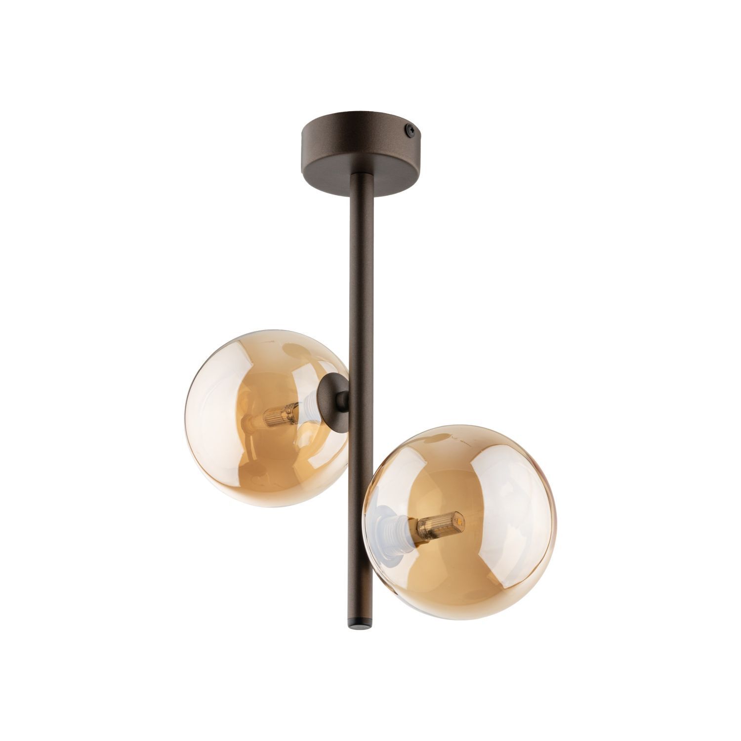 Deckenlampe, Wandleuchte, Glühbirnen, Bronzefarbene Gläser, Zierleuchte