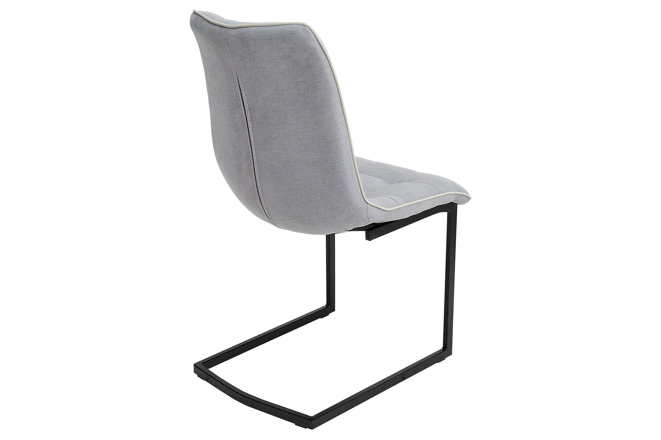 Chaise à bascule Tissu Métal gris noir sans accoudoirs Moebel, Stuhl