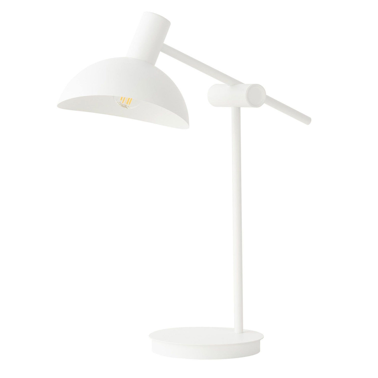 Lampe de bureau ajustable Blanc Métal 45 cm E14