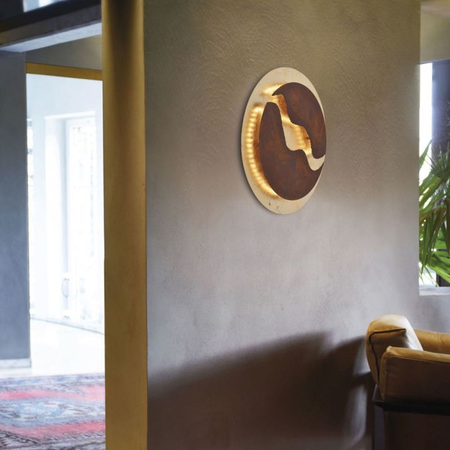 Plafonnier LED à intensité variable Rouille brun or Ø50 cm 3000 K Drinnen, Innenarchitektur, Inneneinrichtung