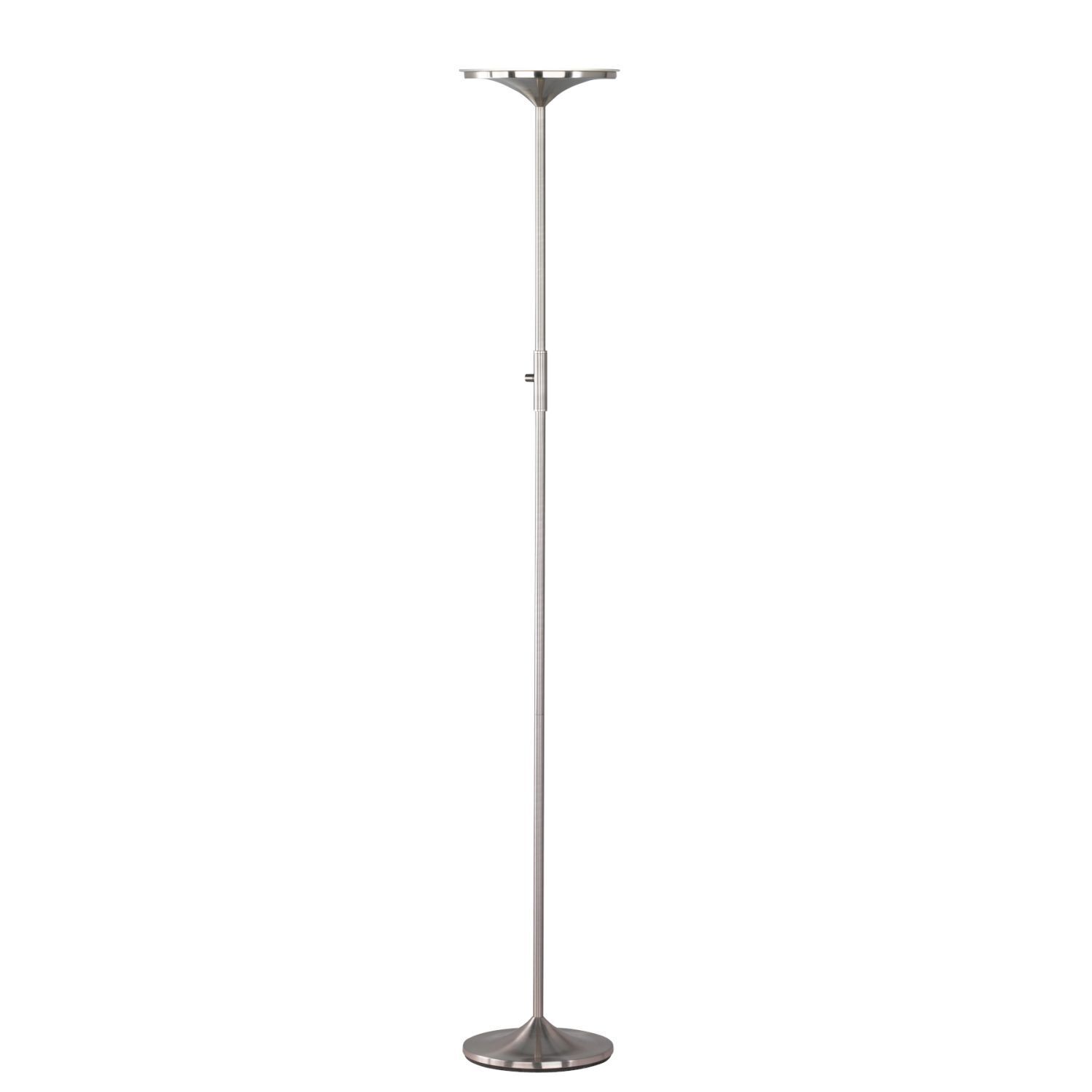 Lampadaire LED moderne sur pied en nickel mat