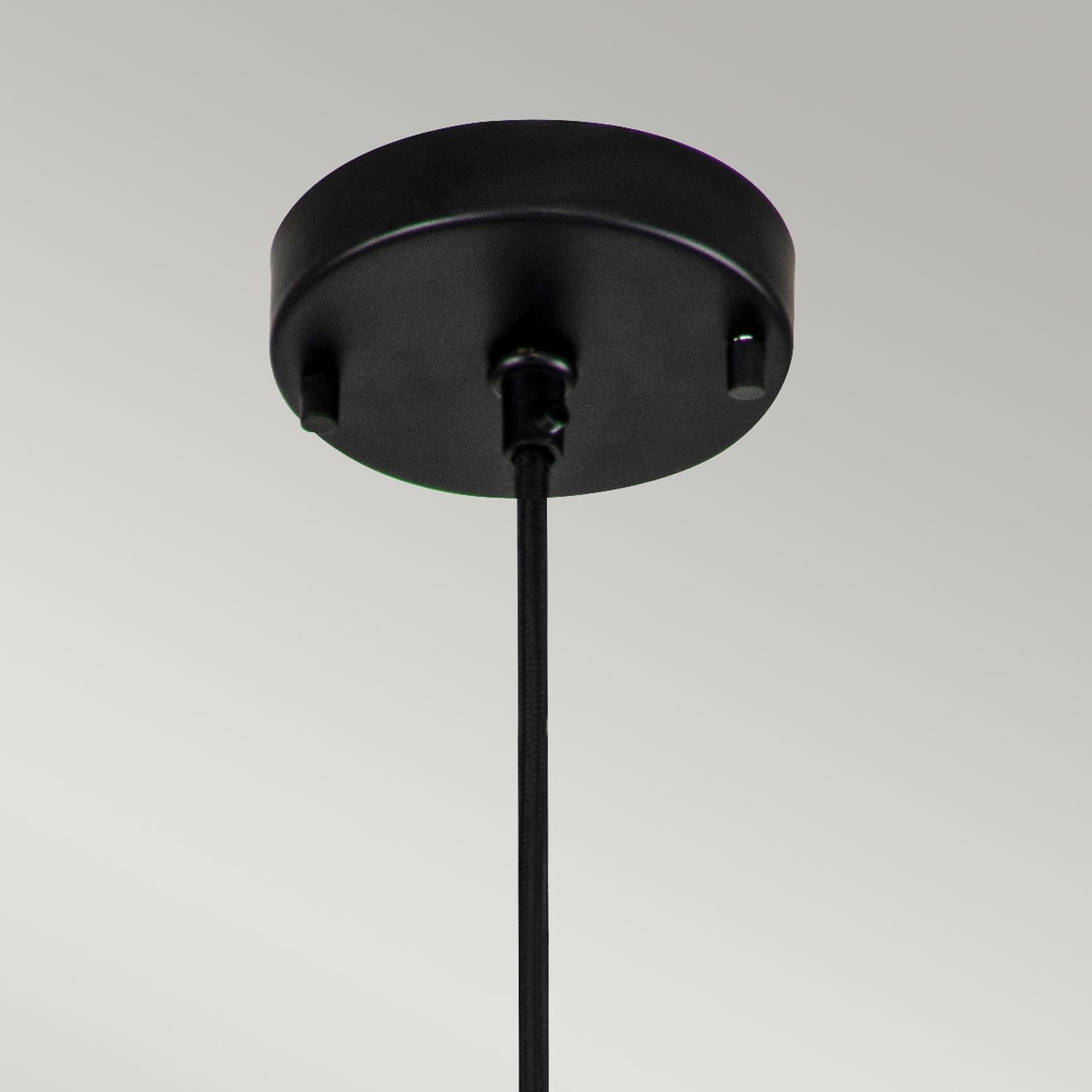 Deckenleuchte, Hängeleuchte, Schwarz, Runddekor, Kabel
