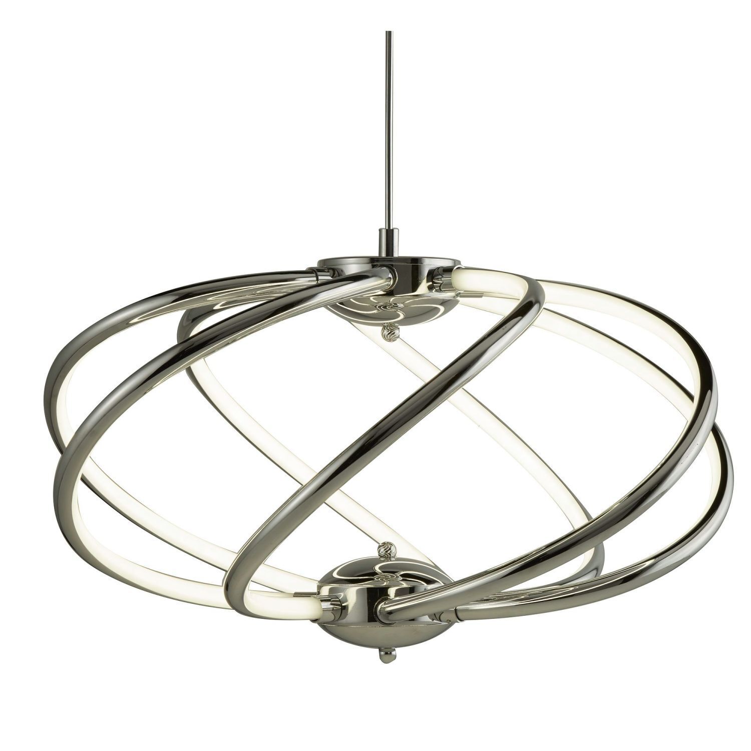 LED Lampe à suspendre métal D : 51 cm Chrome Blanc 3000 K 2417 lm