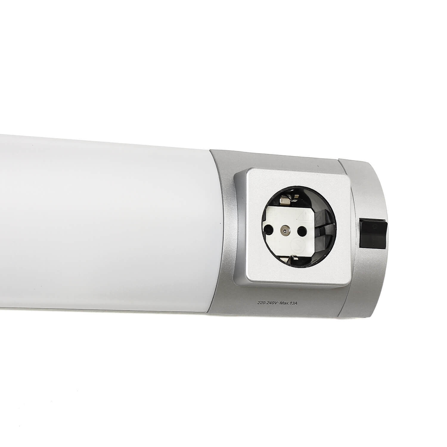 Applique LED avec prise et interrupteur Salle de bain Cuisine Applique LED avec prise et interrupteur Salle de bain Cuisine