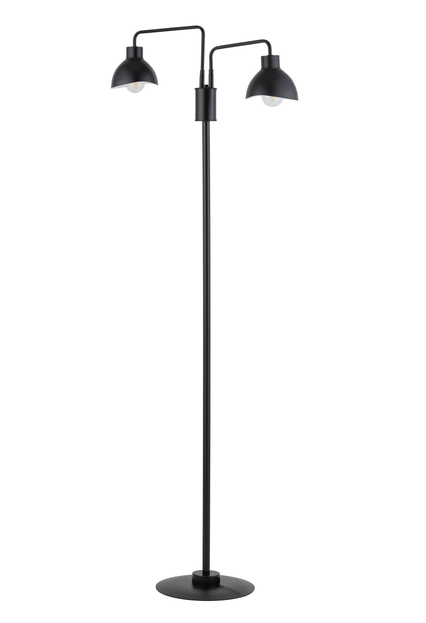 Lampadaire noir métal blanc grand 162 cm E27 Lire