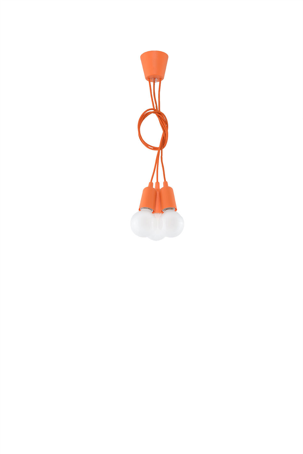 Lampe à suspendre NESSA Orange profondeur jusqu'à 90cm 5-flamme E27