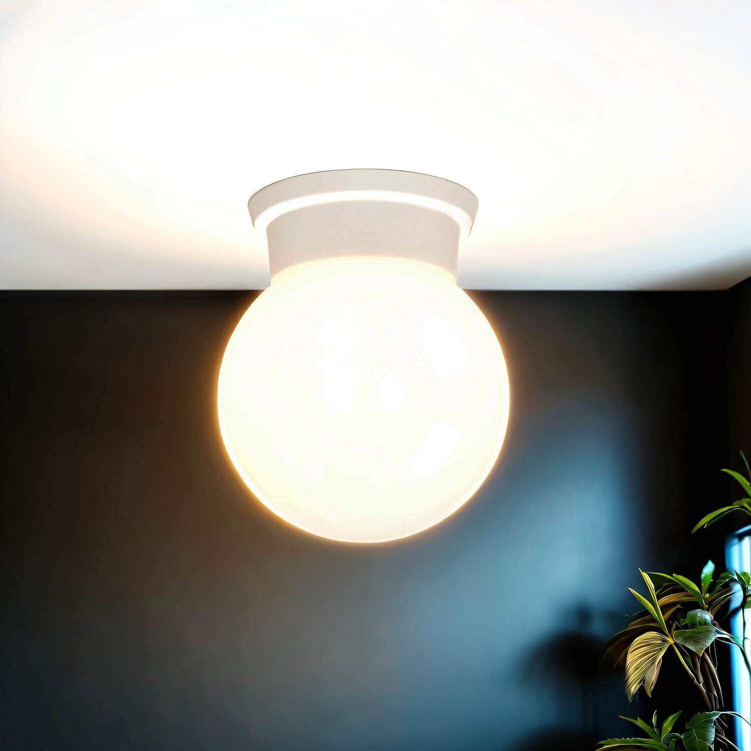 Plafonnier Durelo Blanc Ø16cm Deckenleuchte, Licht, Leuchte