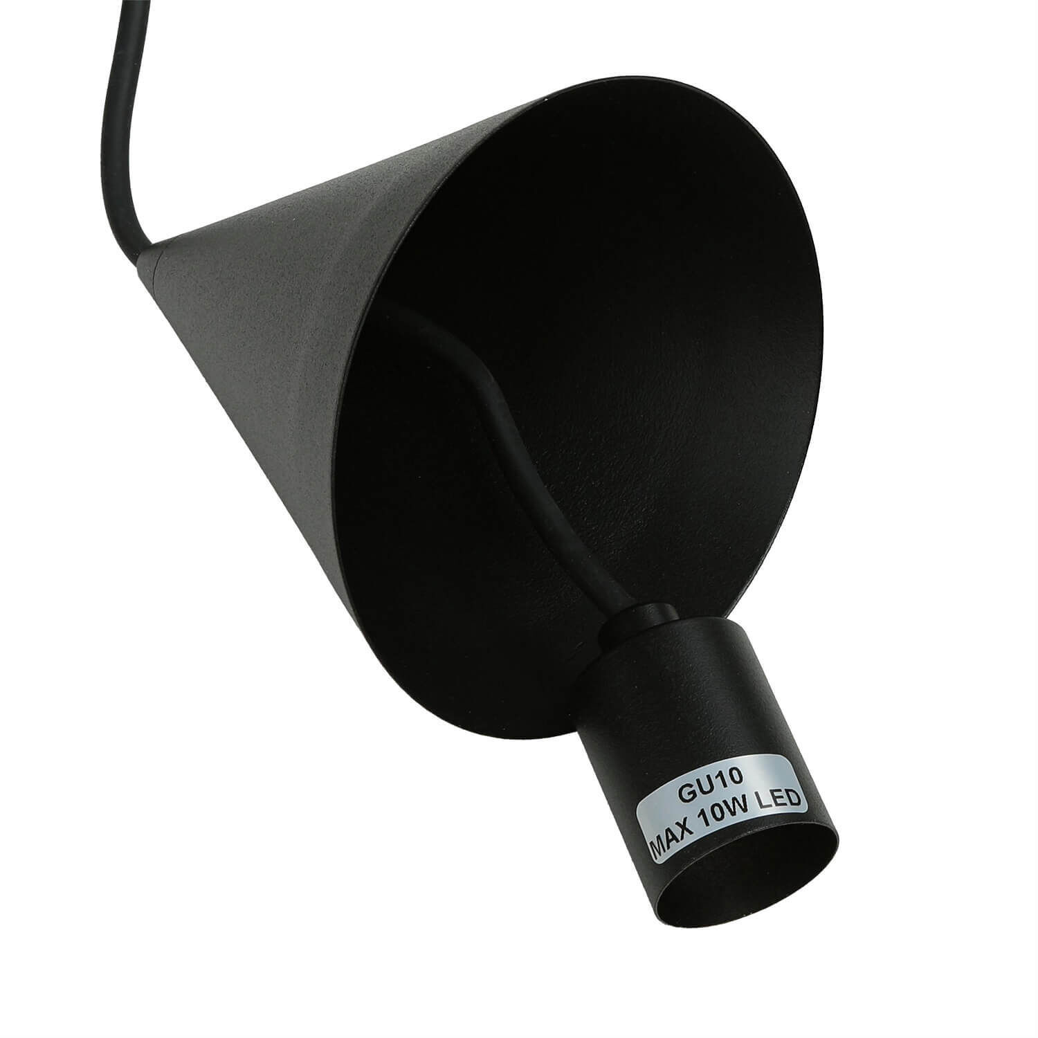 Suspension ronde noire Ø11 cm GU10 Métal Moderne Elektrisches Gerät, Mikrofon