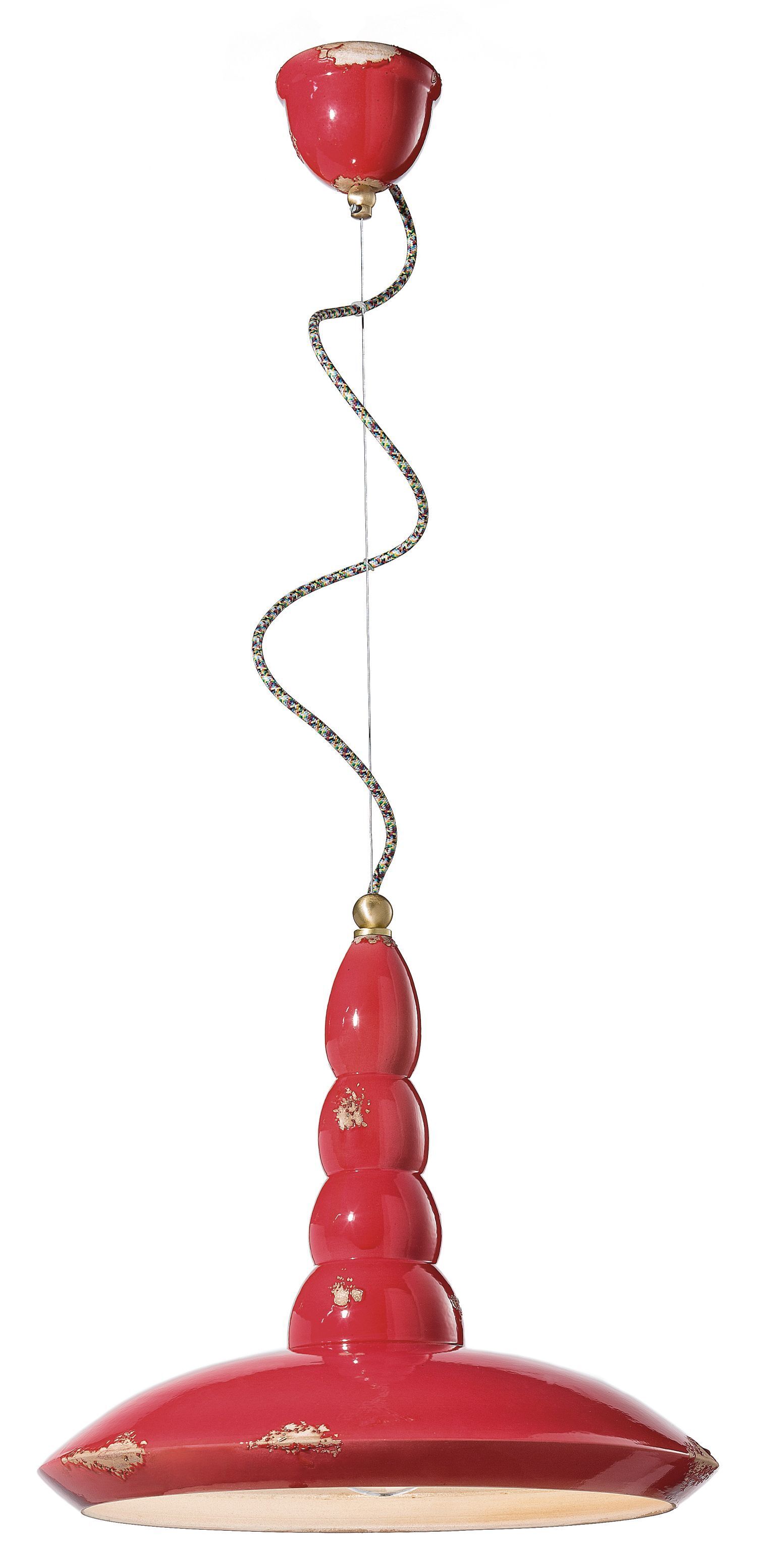Lampe à suspendre céramique E27 D : 40 cm rond H : max. 137 cm