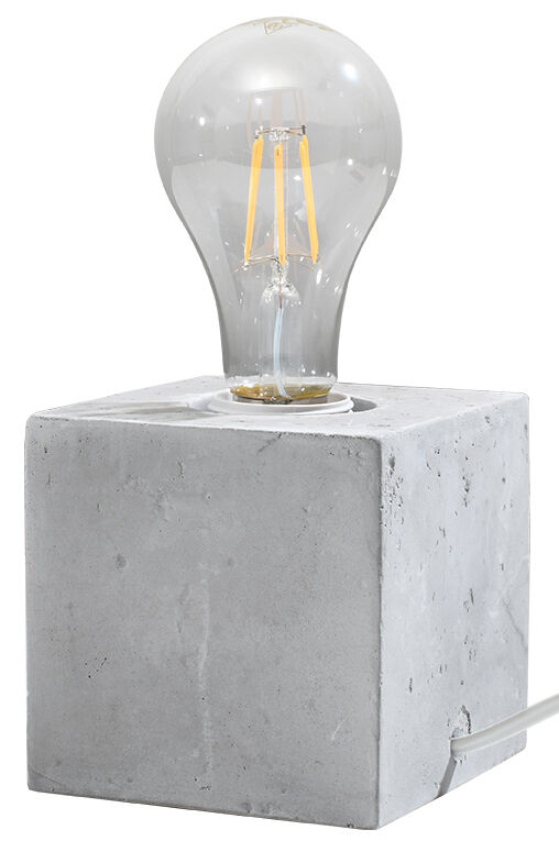 Lampe de table décorative Béton H:10cm petit cube