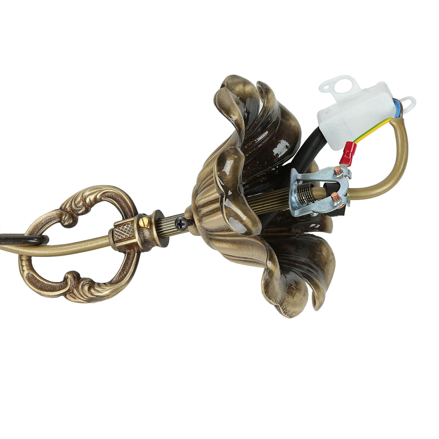 Premium Hängeleuchte Ø84cm 12-Flmg Bronze, Rauchrohr, Adapter, Elektronik, Hardware