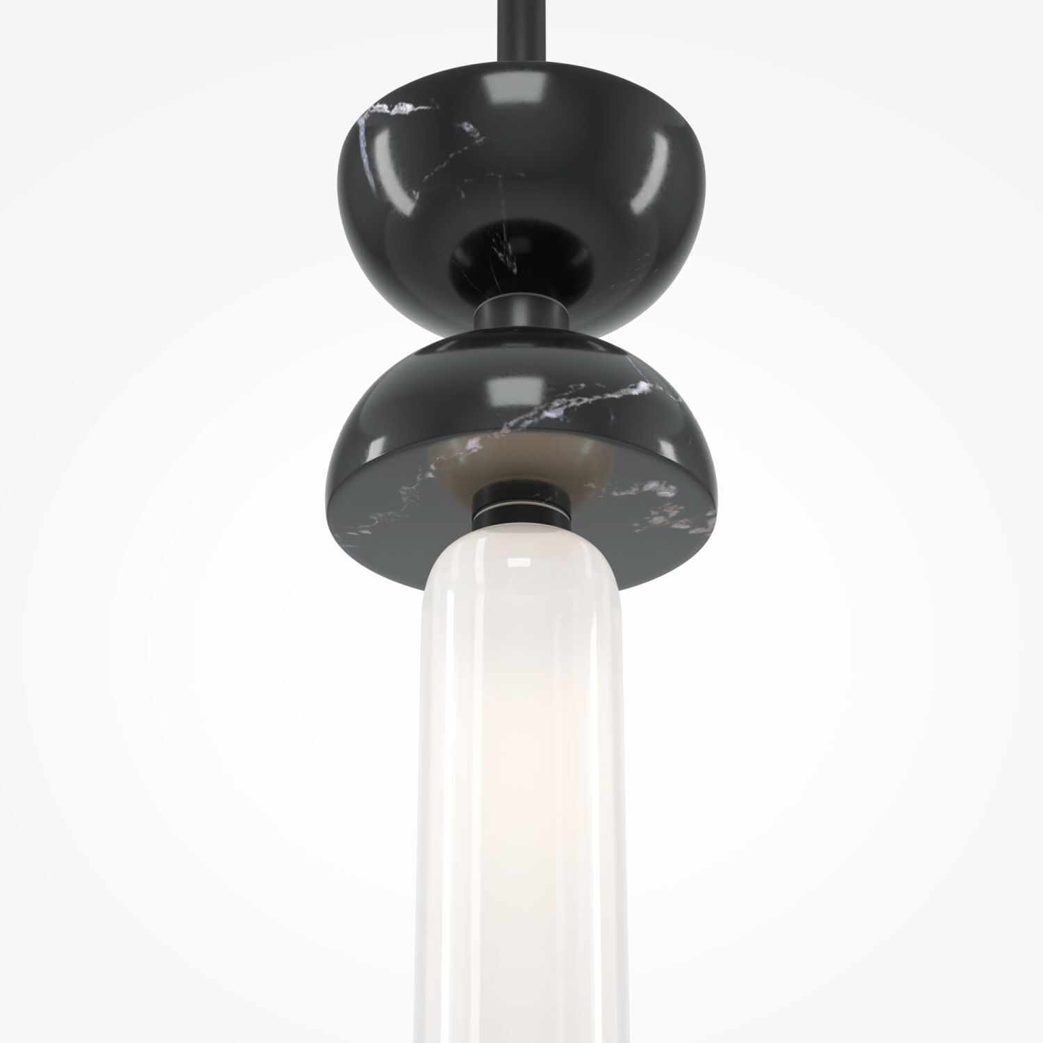 Lampe à suspendre métal verre rond D : 10 cm H : max. 336,5 cm