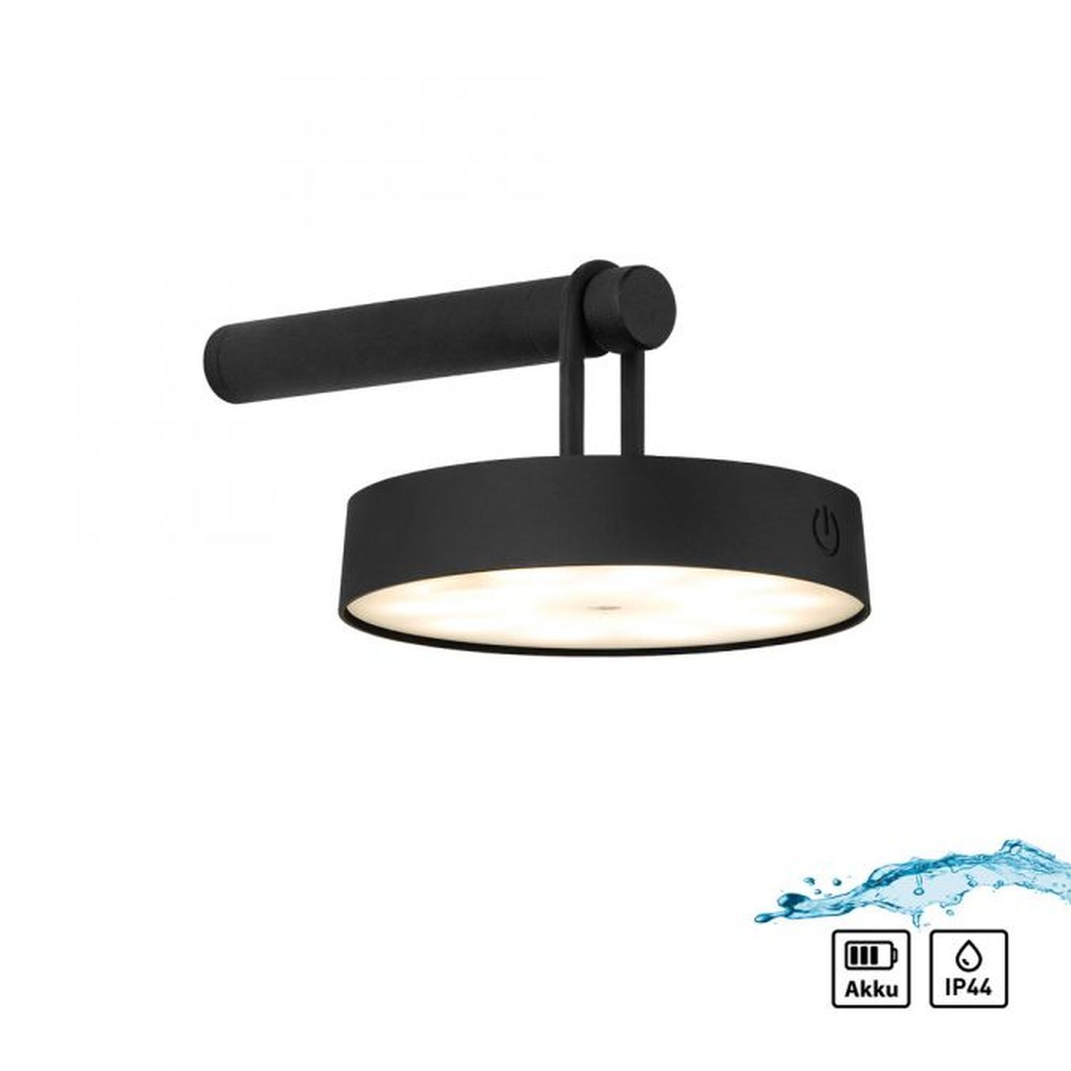 Applique LED Variateur de lumière Interrupteur tactile IP44 130 lm noir