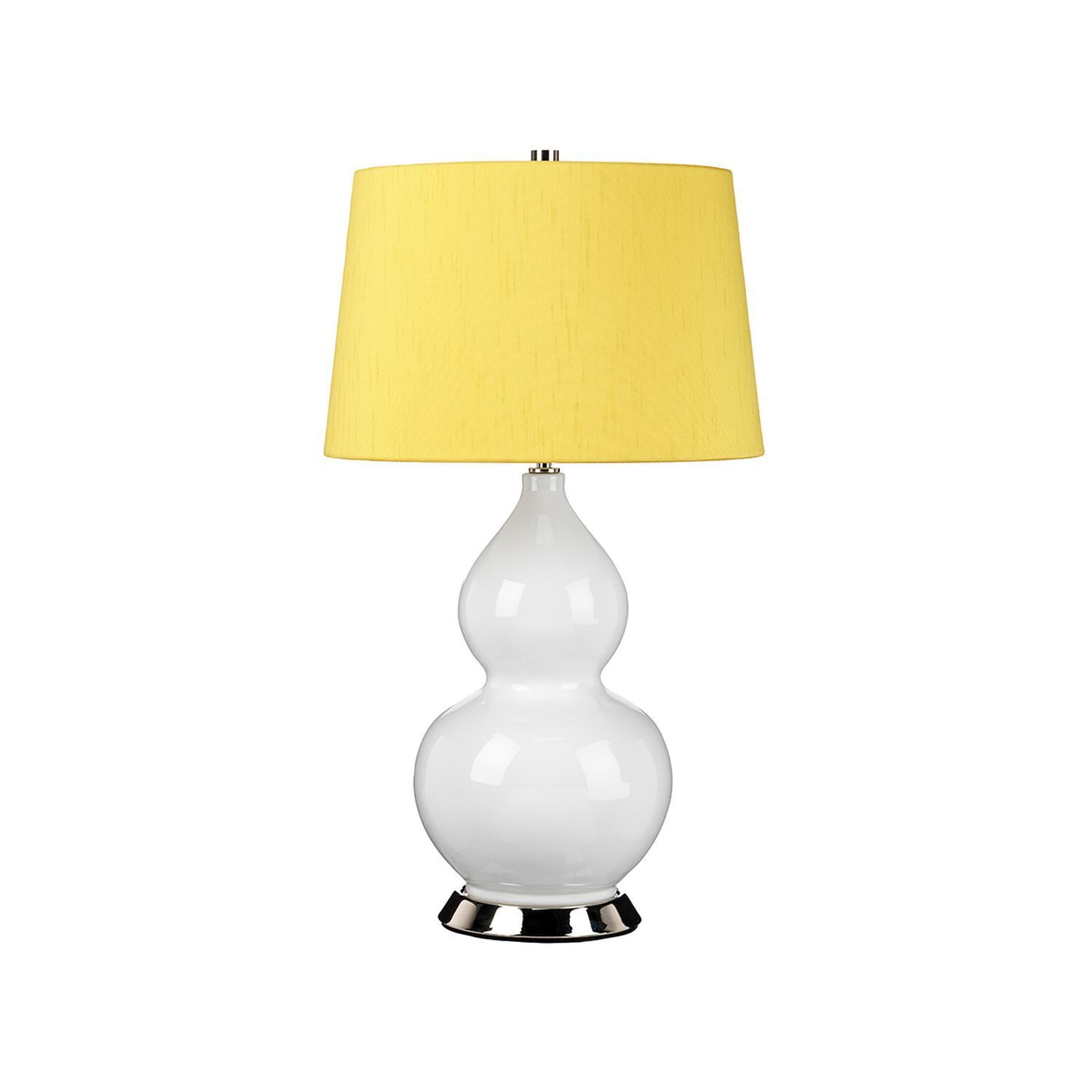 Lampe de table Blanc Jaune Céramique Tissu E27 64 cm Rétro WINTA