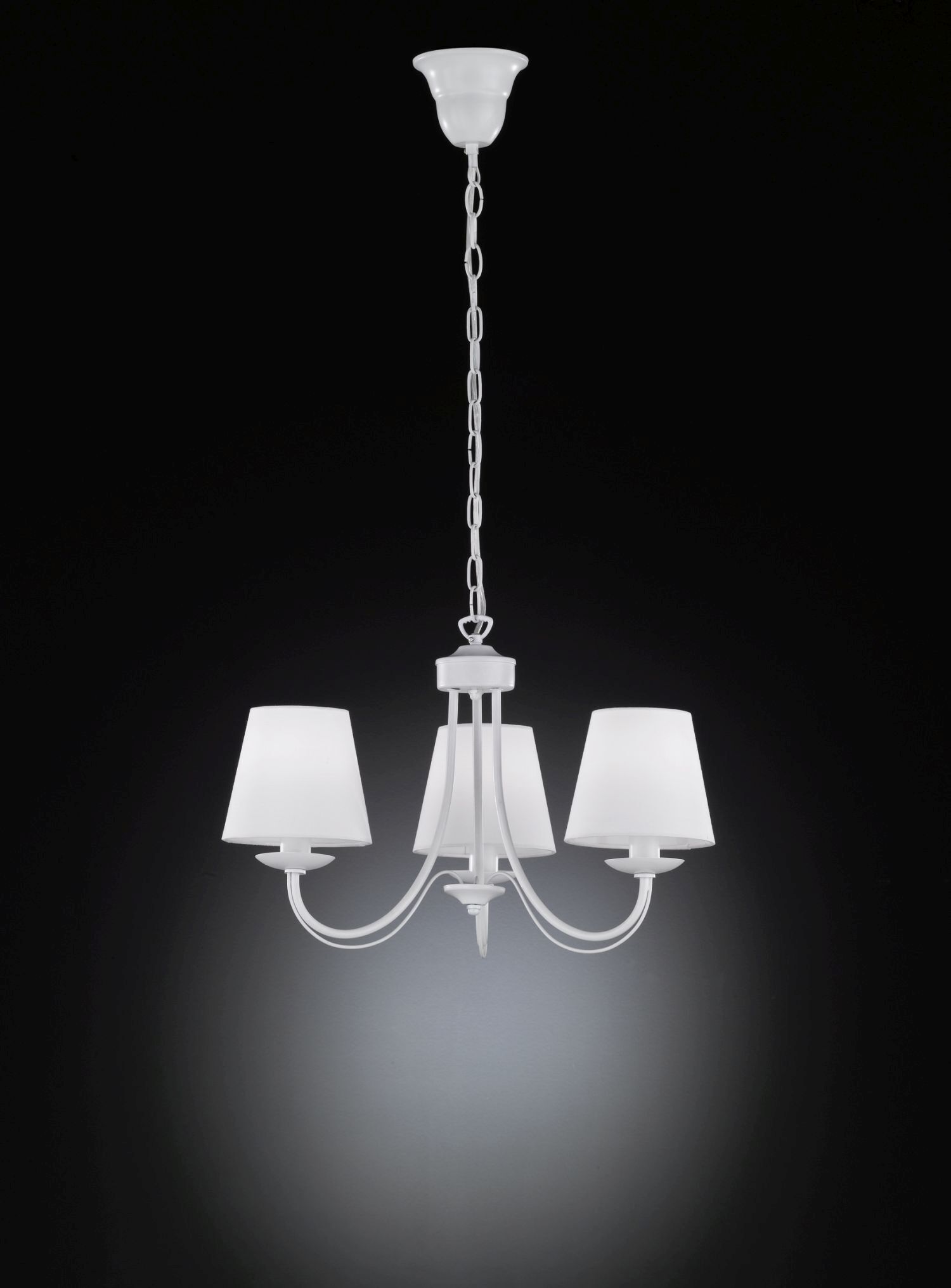 Lustre confortable tissu métal tissu E14 3-flmg Leuchter, Lampe