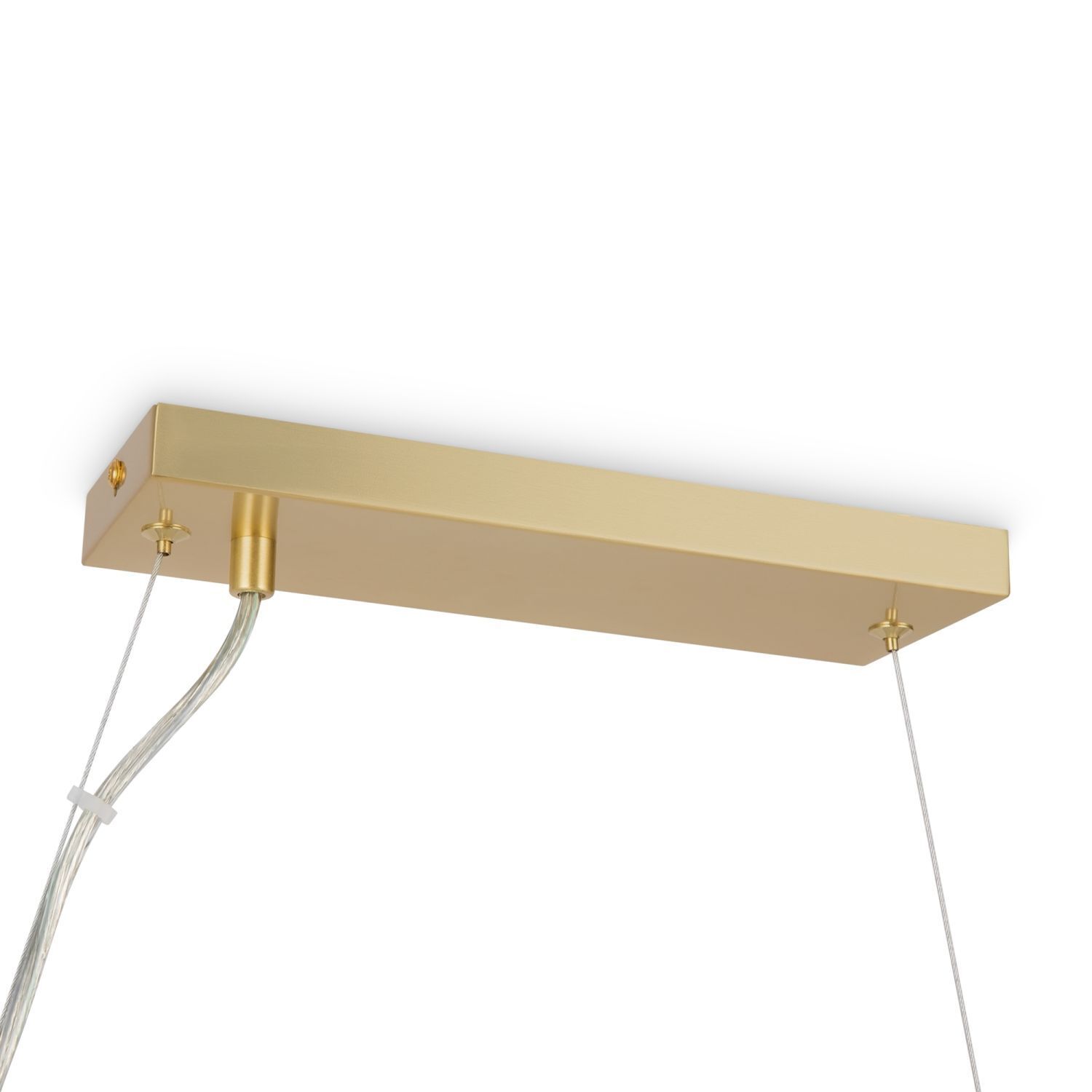 Lampe à suspendre métal verre H : max. 133,9 cm en or blanc