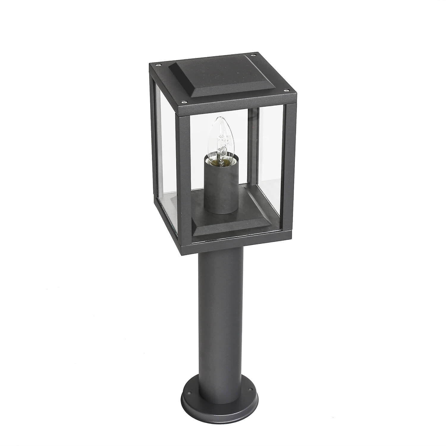 Lampadaire extérieur Anthracite Vintage carré IP44 Jardin