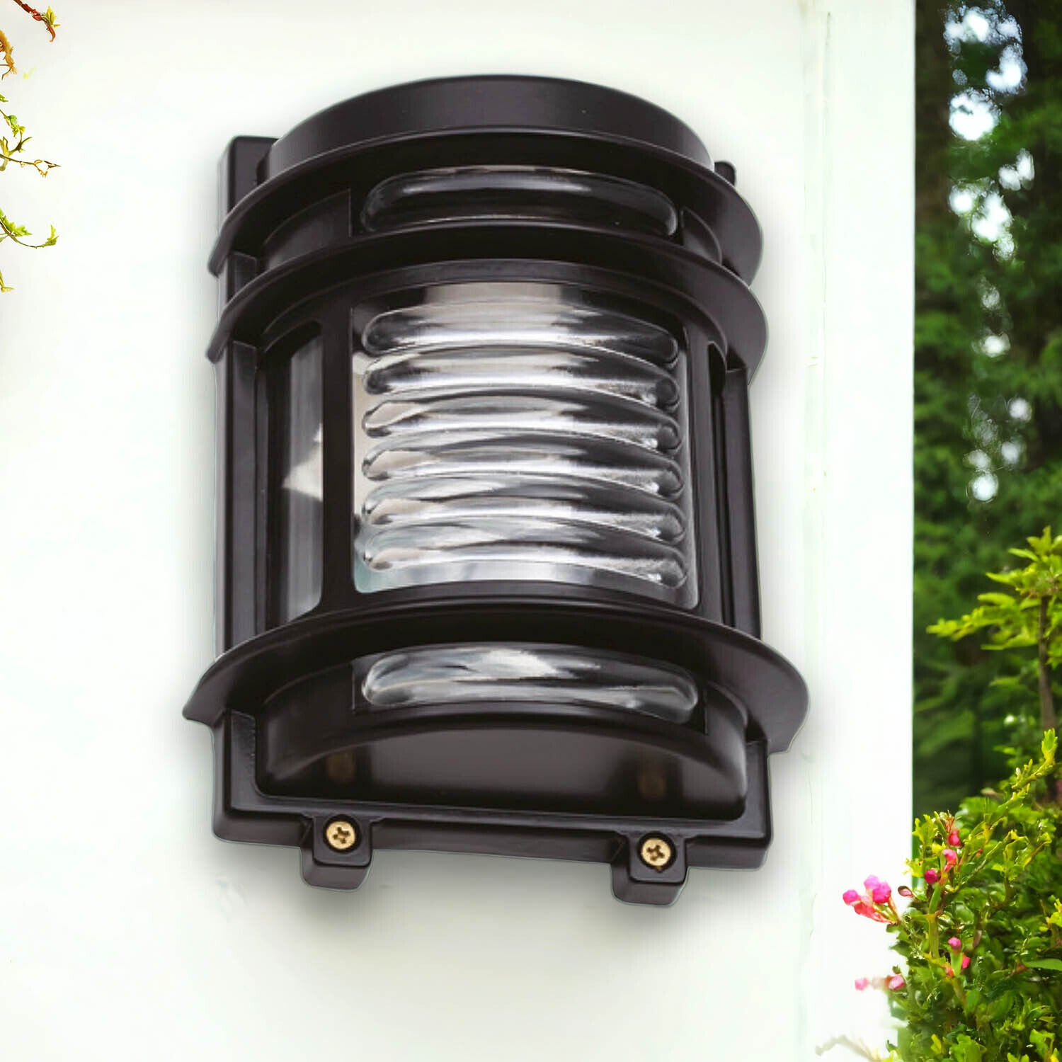 LED-Licht, Außenleuchte, Solarlicht, Spiralkabel, Schwarz