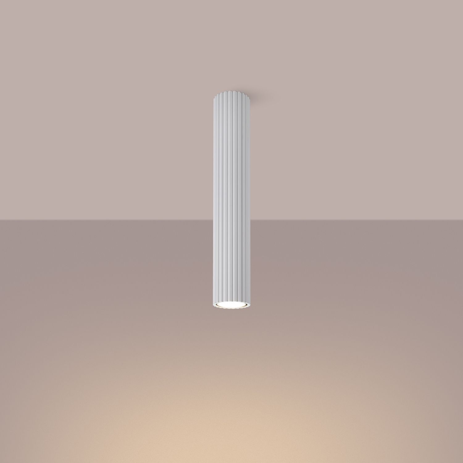 Spot Lampe plafond Blanc GU10 Ø 6,5 cm H : 40 cm Aluminium