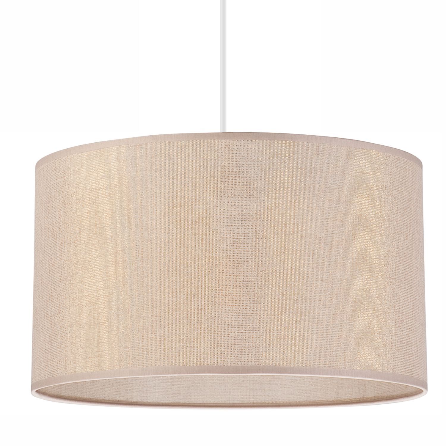 Suspension tissu Ø 35 cm rond E27 en or ajustable