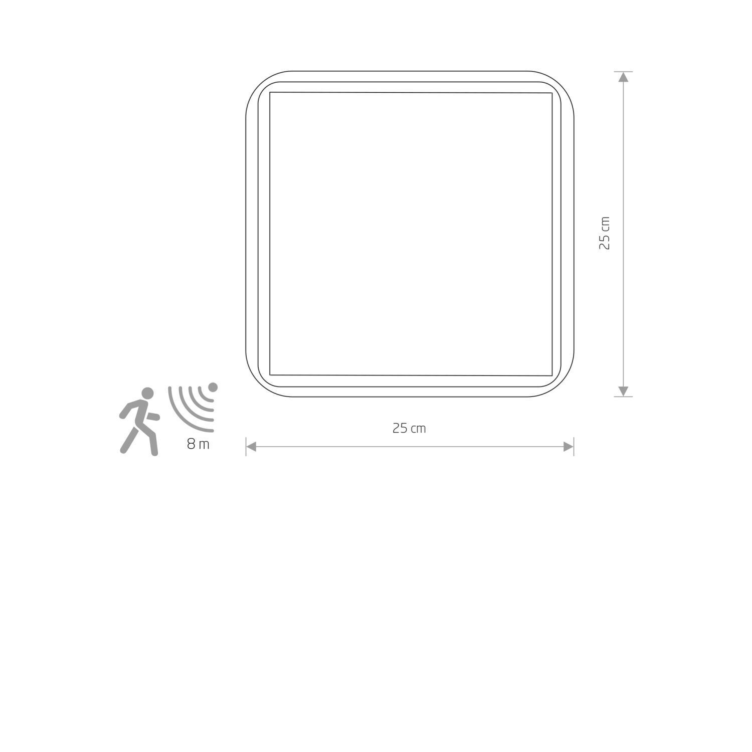 Plafonnier intérieur salle de bain IP44 détecteur de mouvement blanc E27