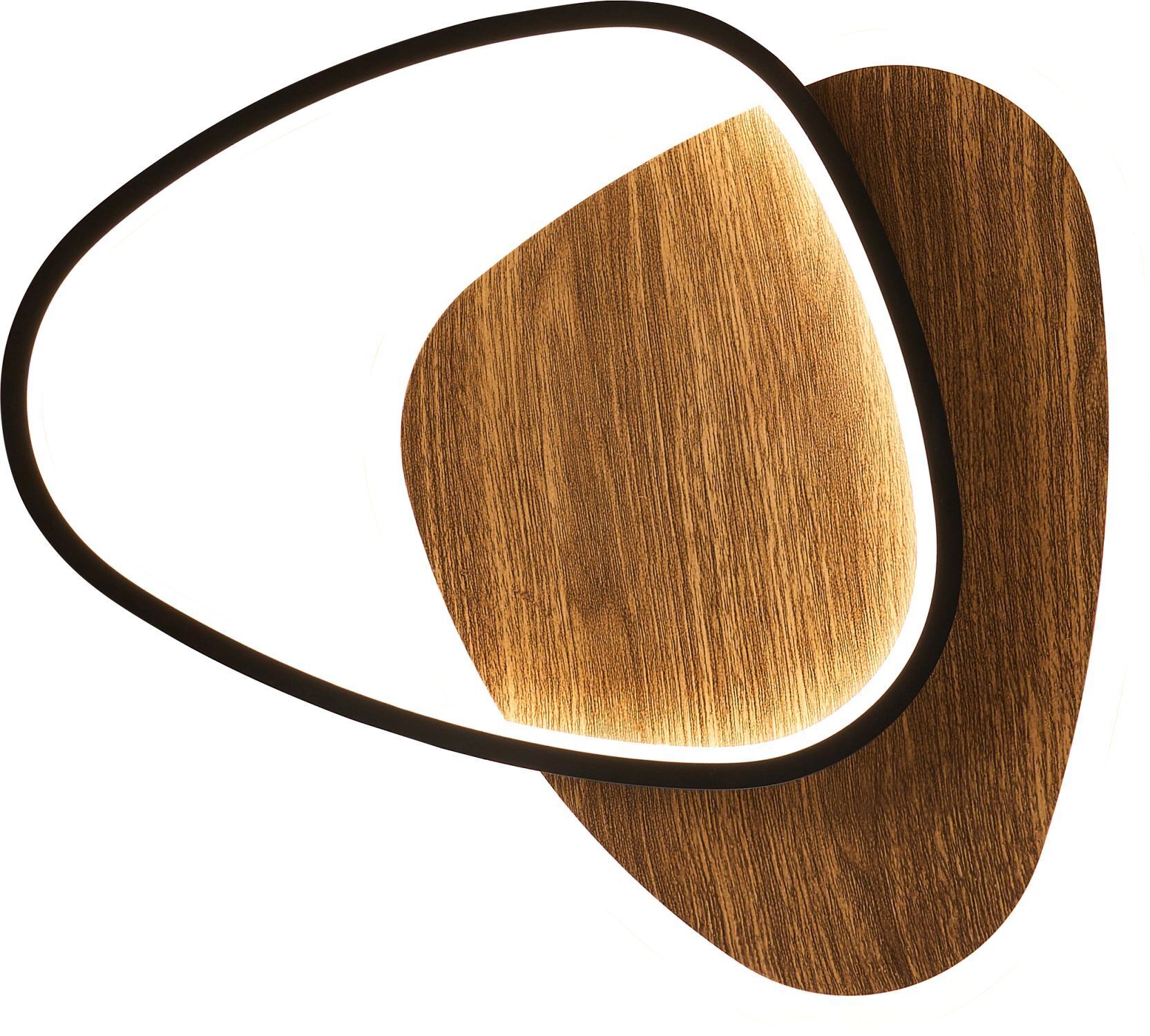 Plafonnier LED à intensité variable Bois Aluminium L:45 cm 6500 K