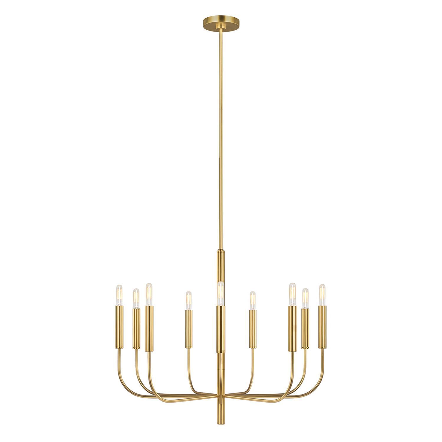 beleuchtung-deckenleuchte-deckenlampe-urava-9-flammig-messing-brueniert-jugendstil-198-1 gold, Kronleuchter, Pendelleuchte, Kerzenarm, Mehrarm
