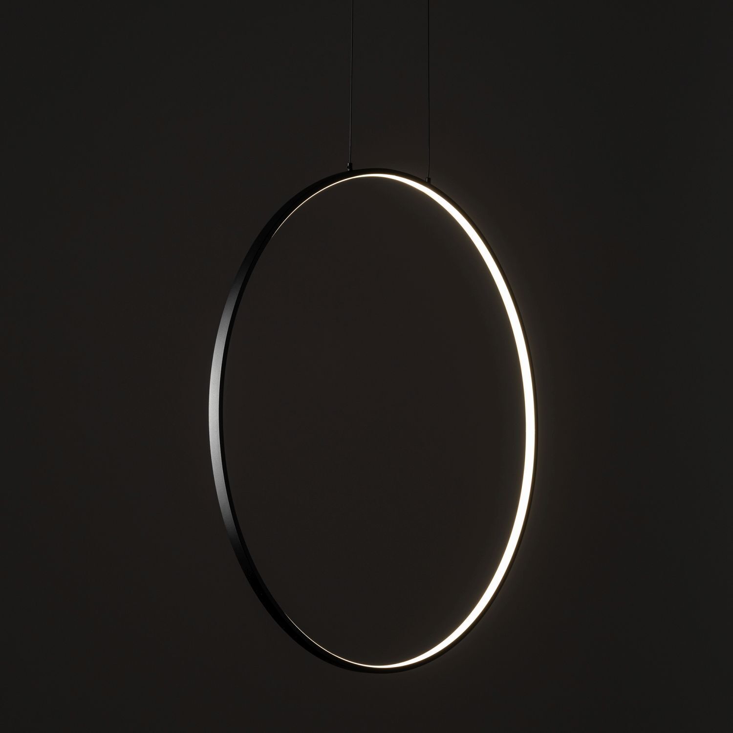 Lampe à suspendre LED Noir 3000 K 560 lm Anneau Ø 45 cm
