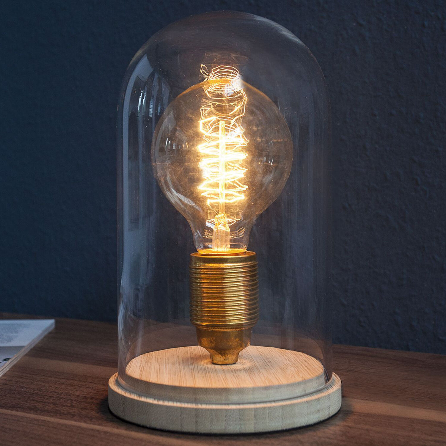 Lampe de table élégante Bauhaus ronde 20cm Lampe Edison Licht, Glühbirne